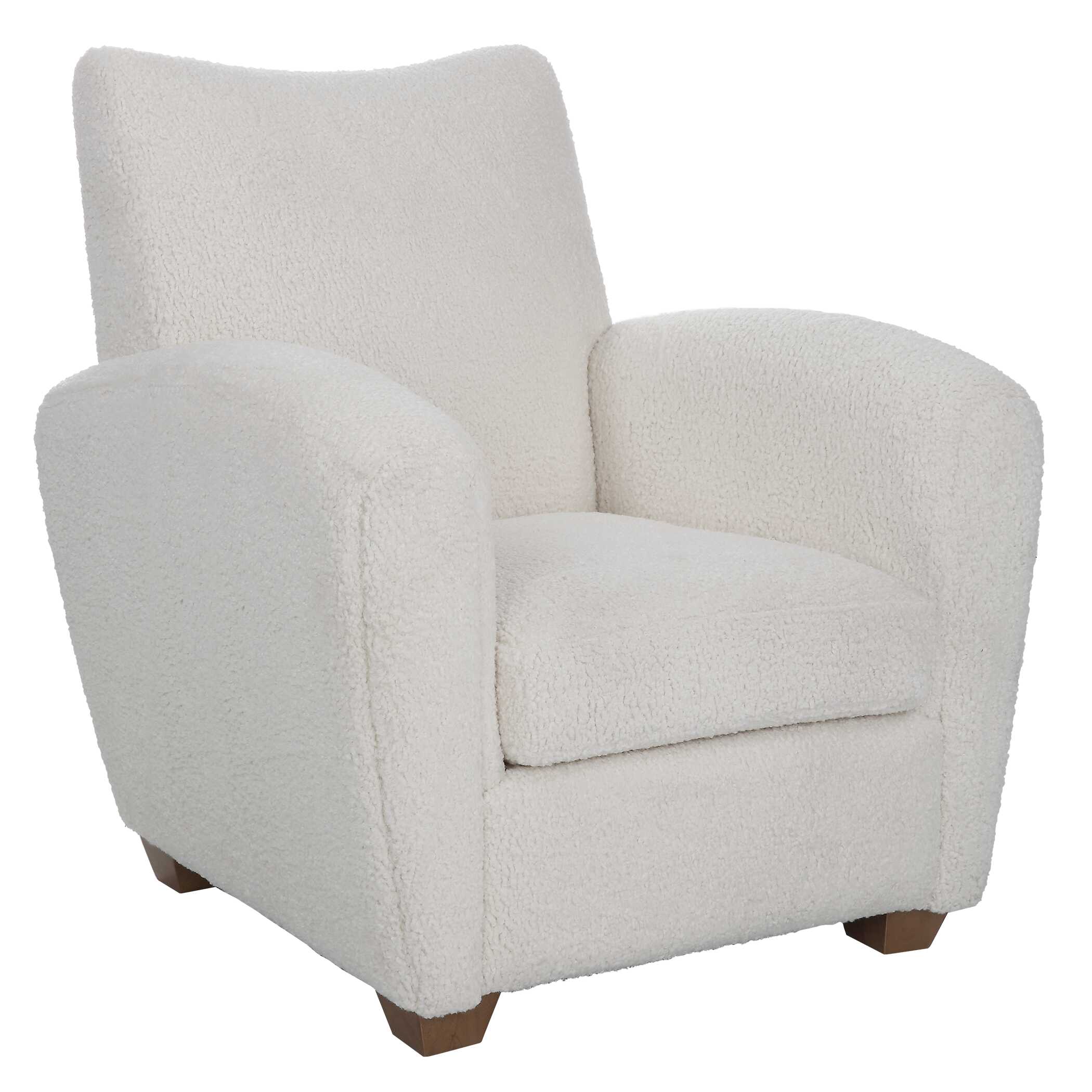 Teddy White Shearling Accent Chair - Image 4