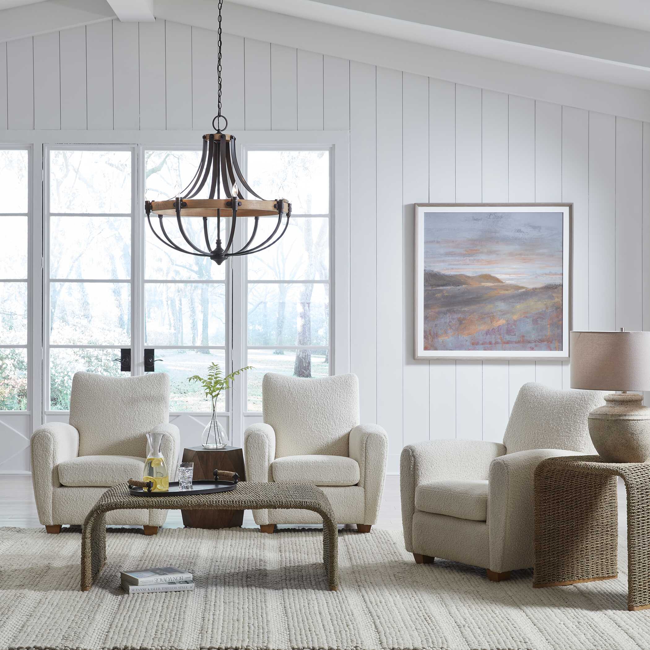Teddy White Shearling Accent Chair - Image 9