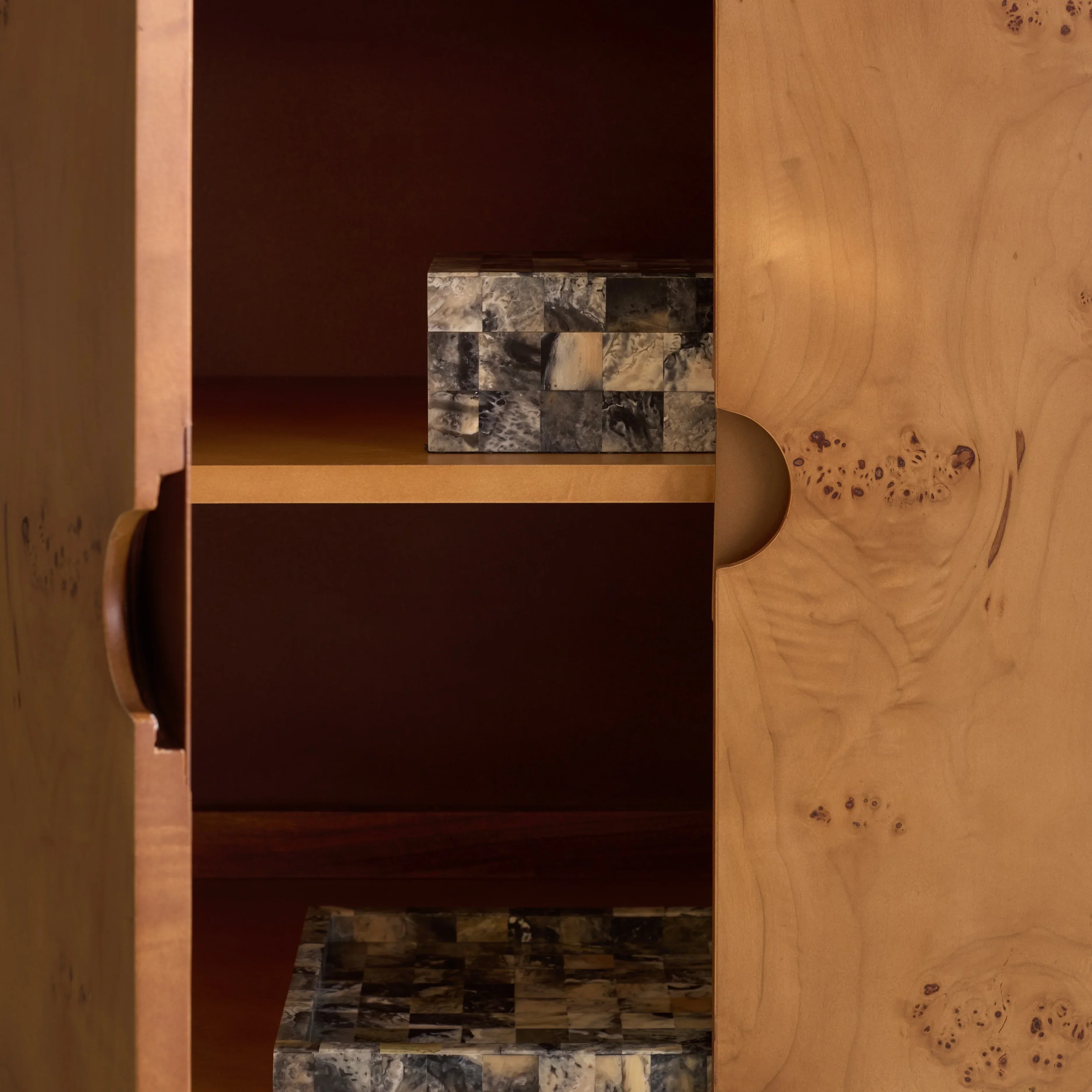 Tessly Burl Veneer Chest - Image 10