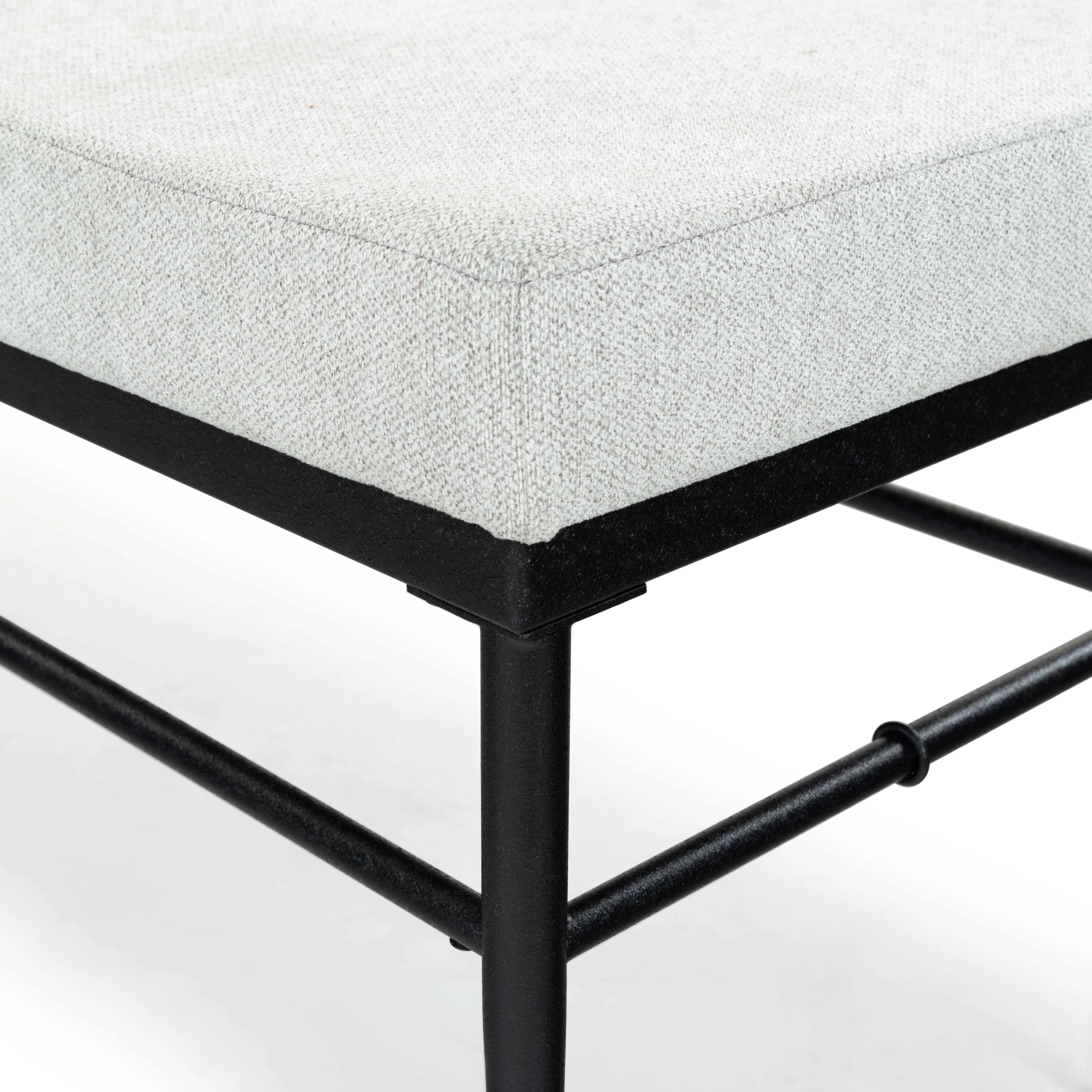 Theabella Linen And Metal Bench - Image 11