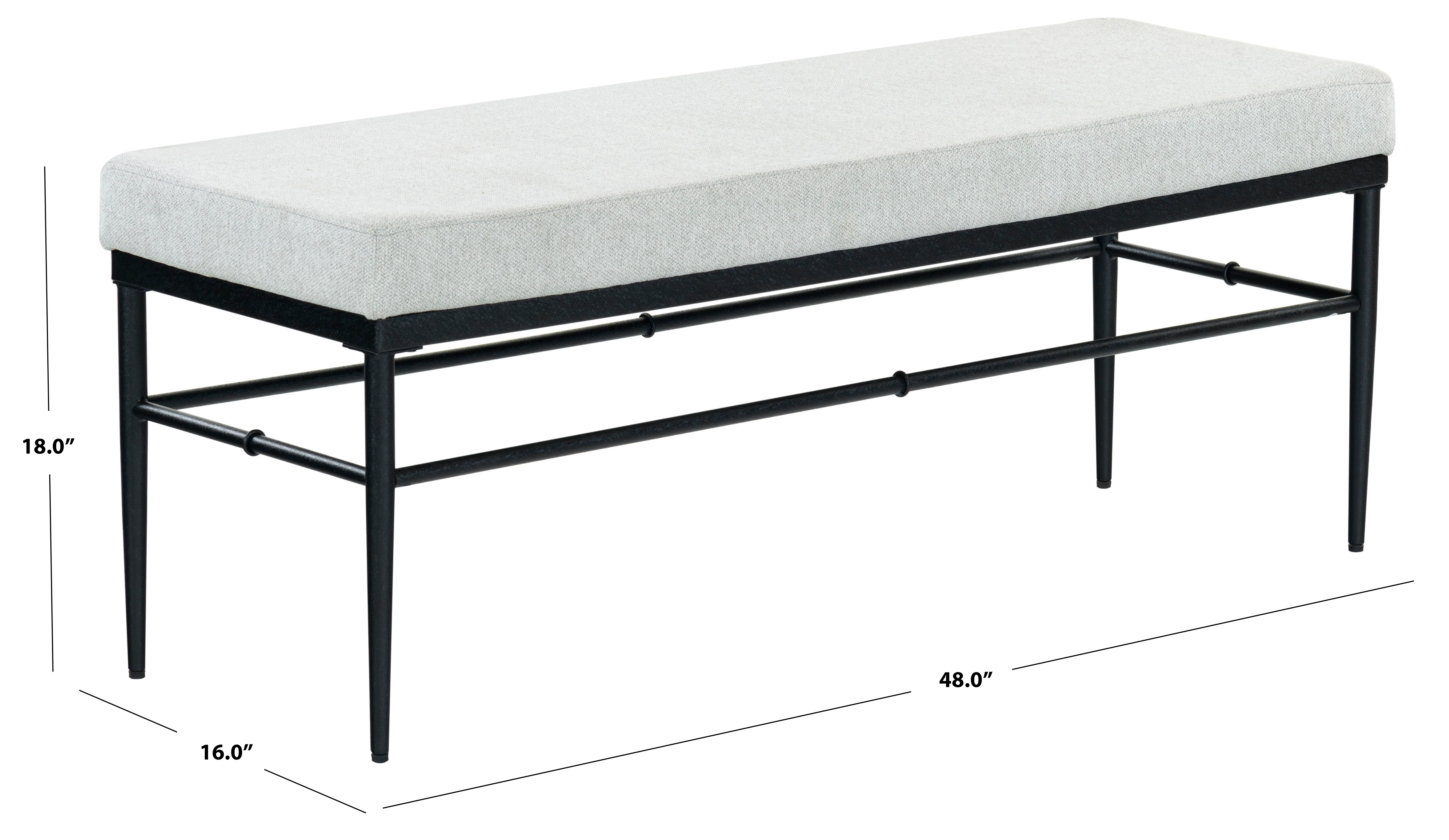 Theabella Linen And Metal Bench - Image 15