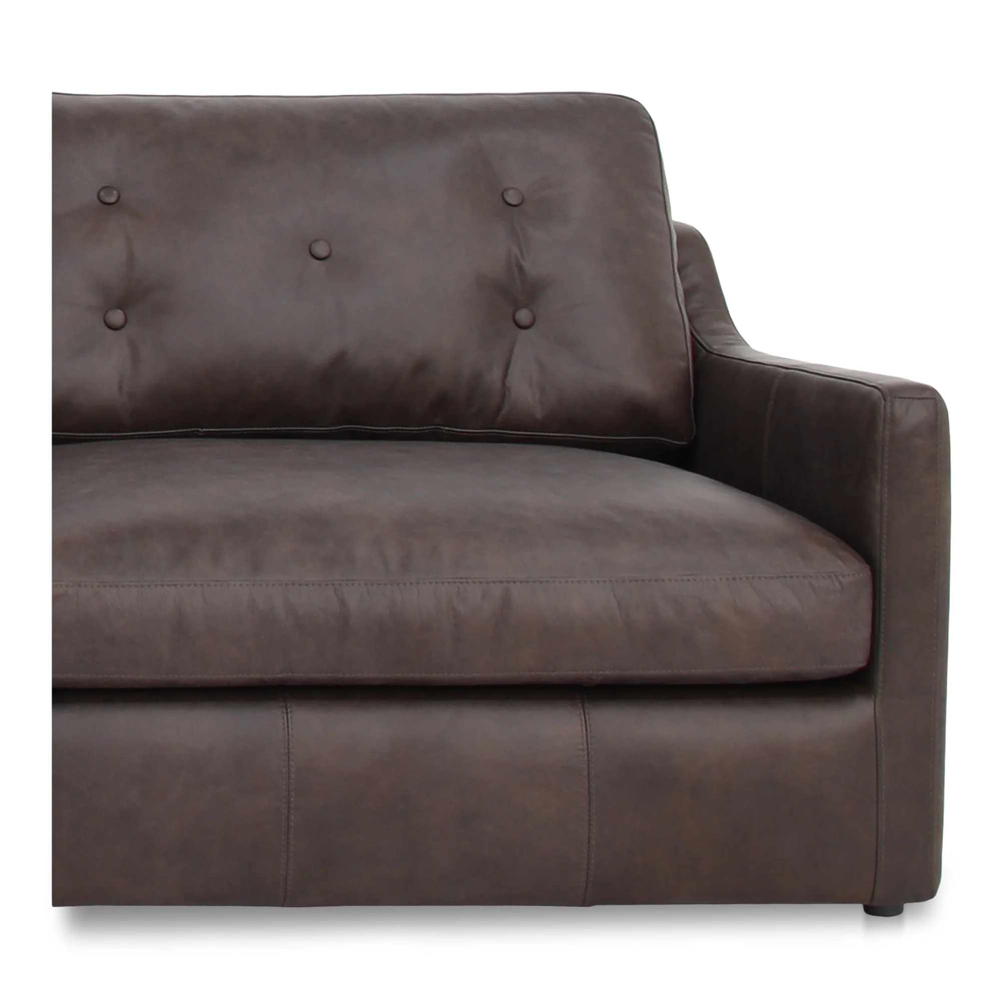 Thurlow Corner Modular Sectional Espresso Brown Leather - Image 4