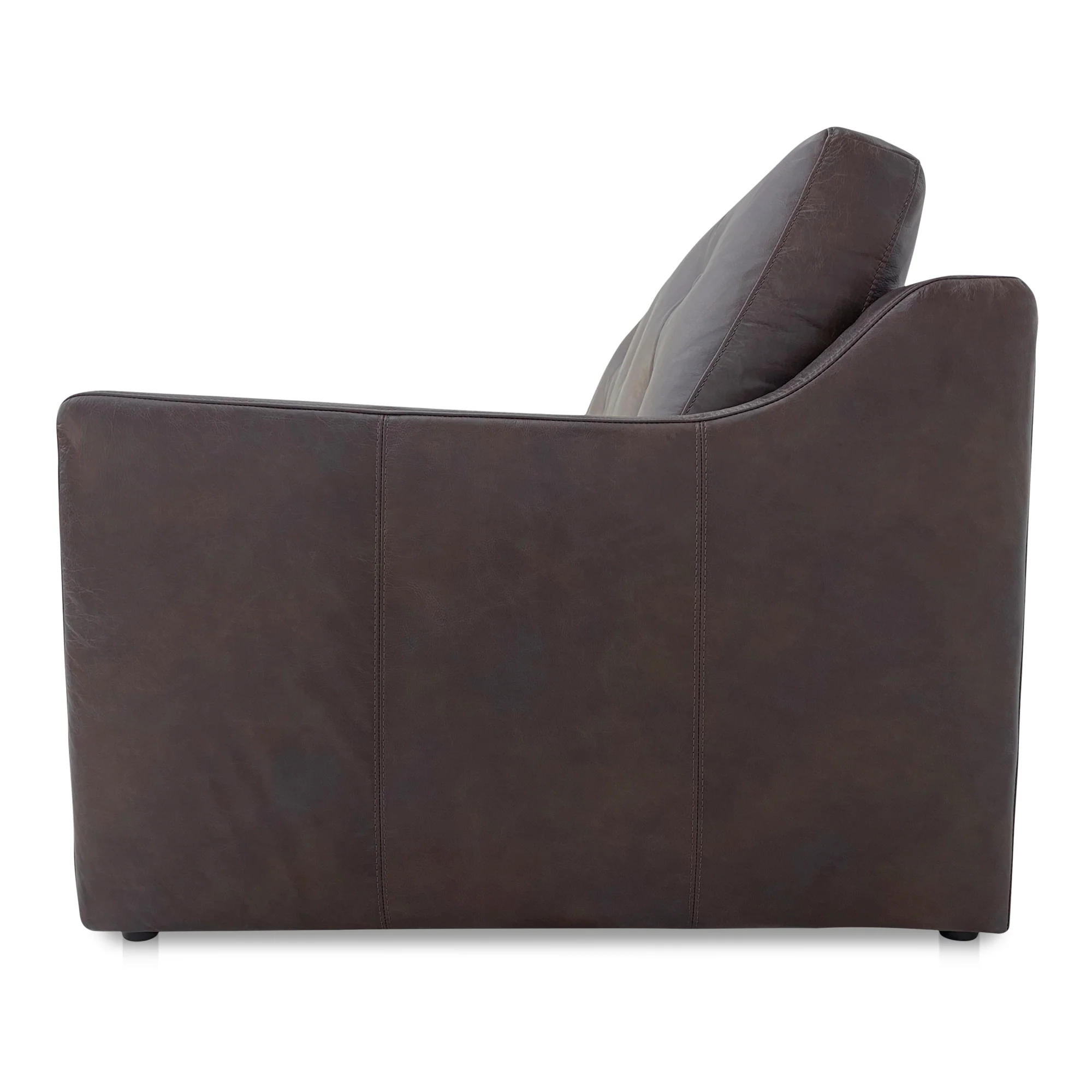 Thurlow Right Arm Facing Sofa Espresso Brown Leather - Image 4