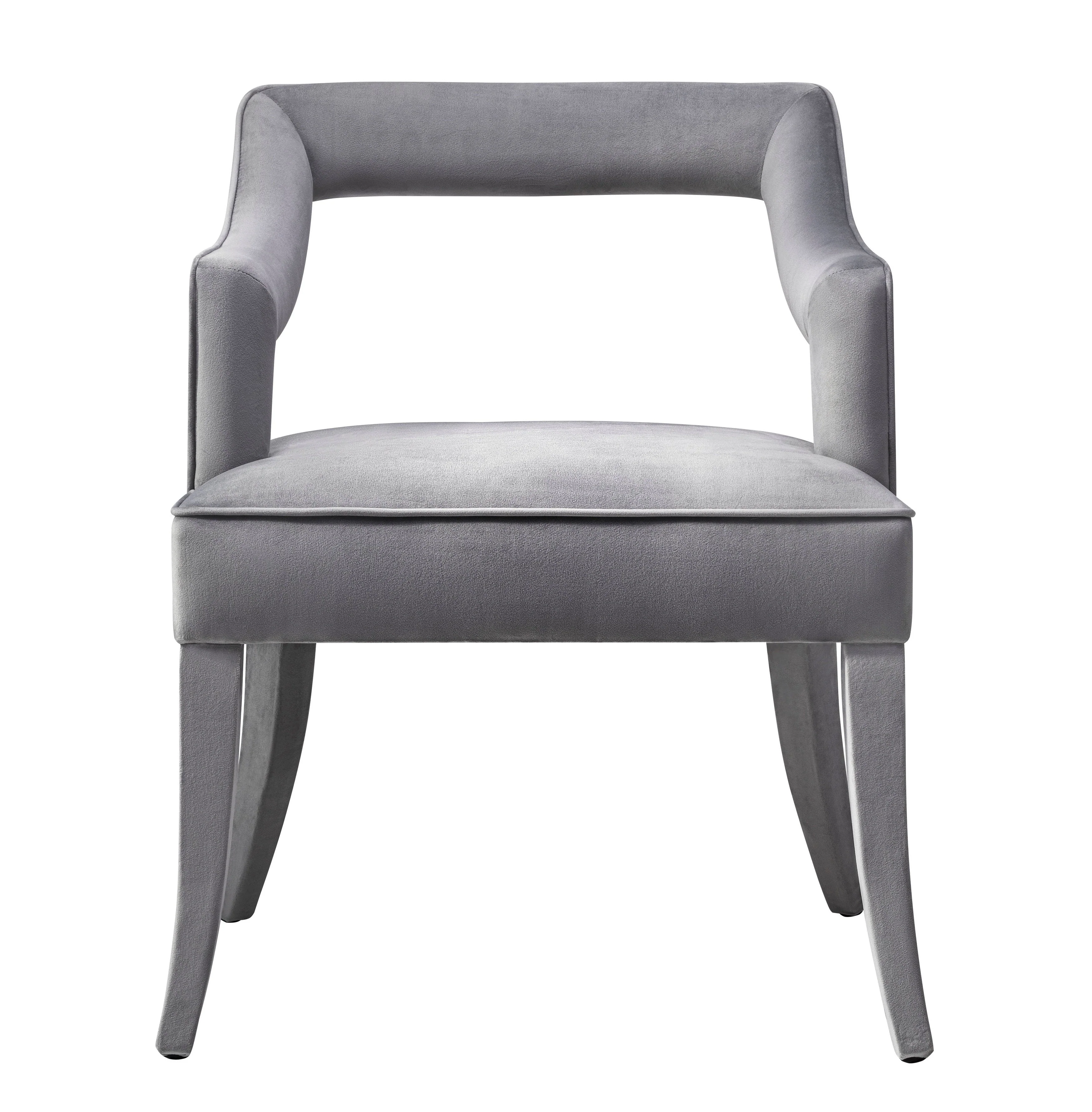 Tiffany Grey Velvet Chair - Image 3
