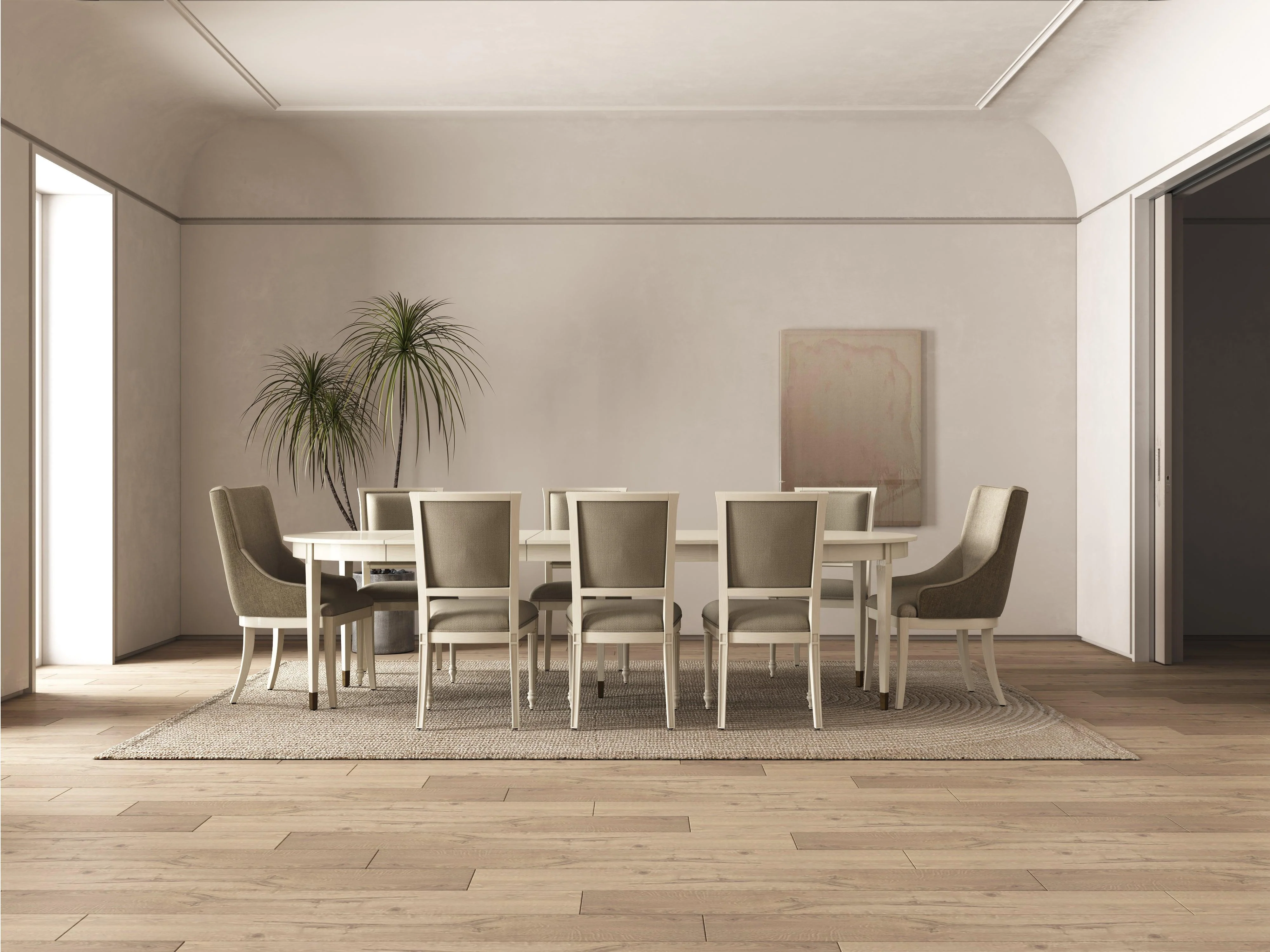 Timeless Synodic Swedish Dining Table in London Mist - Image 5