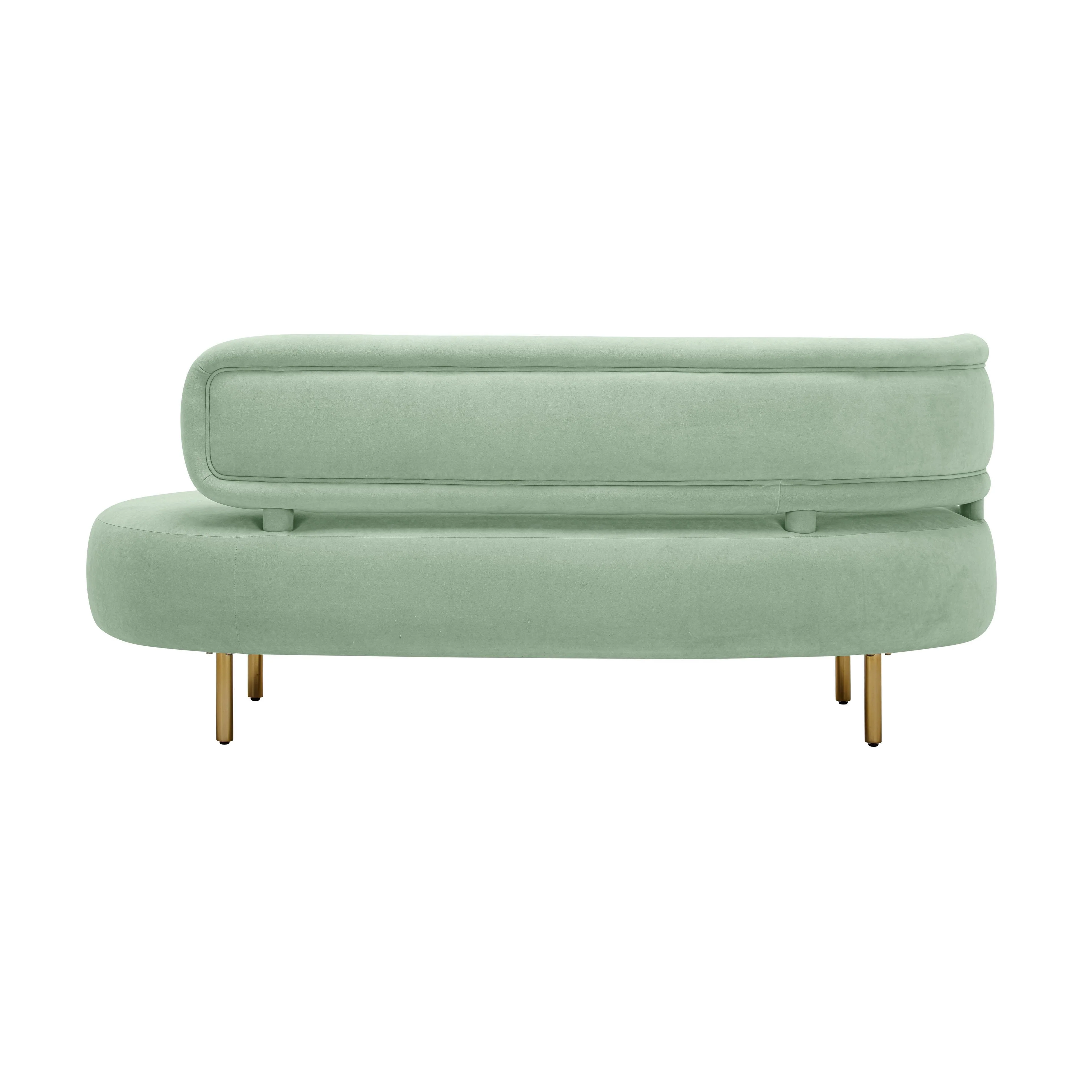 Tischa Mint Green Velvet Sofa - Image 4