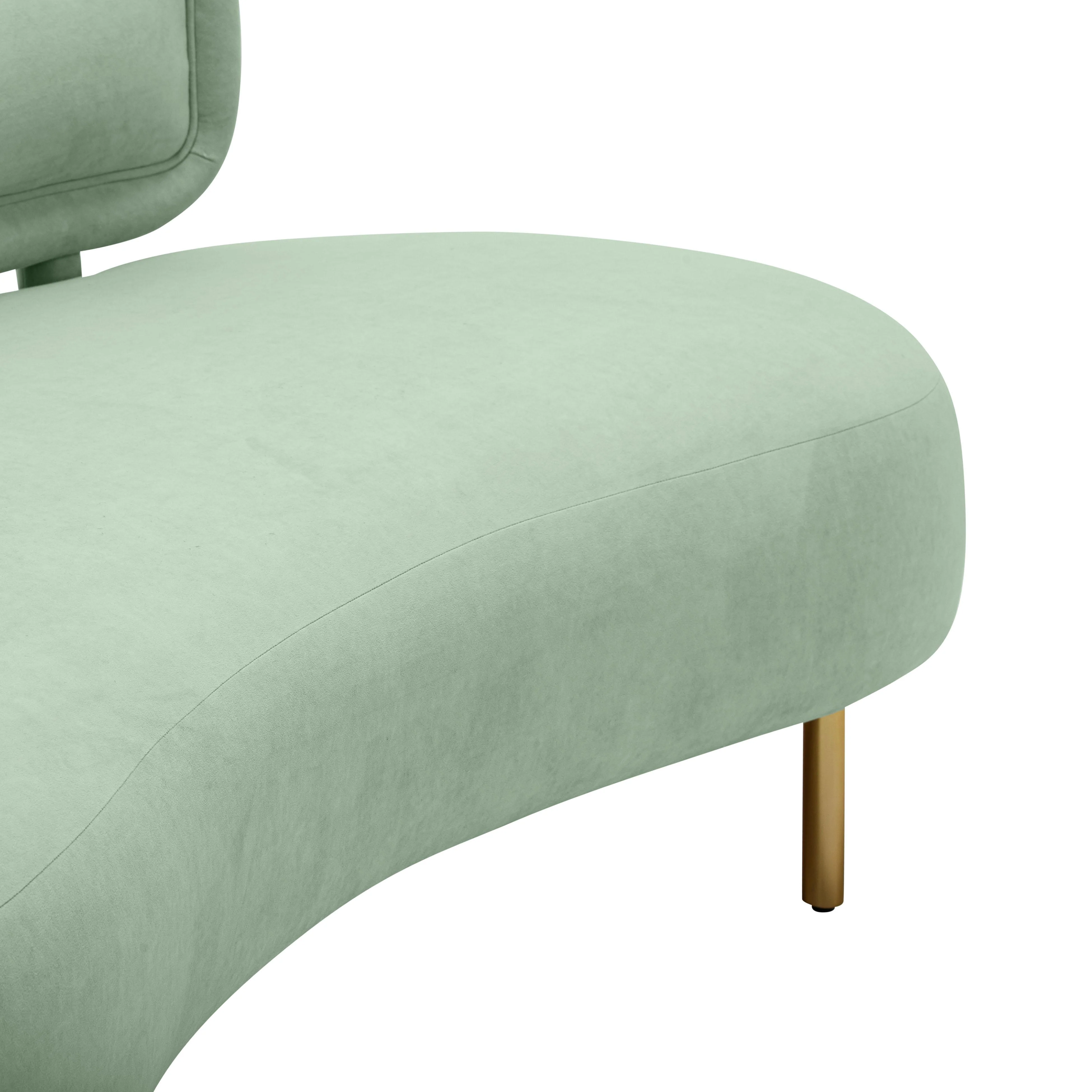 Tischa Mint Green Velvet Sofa - Image 7