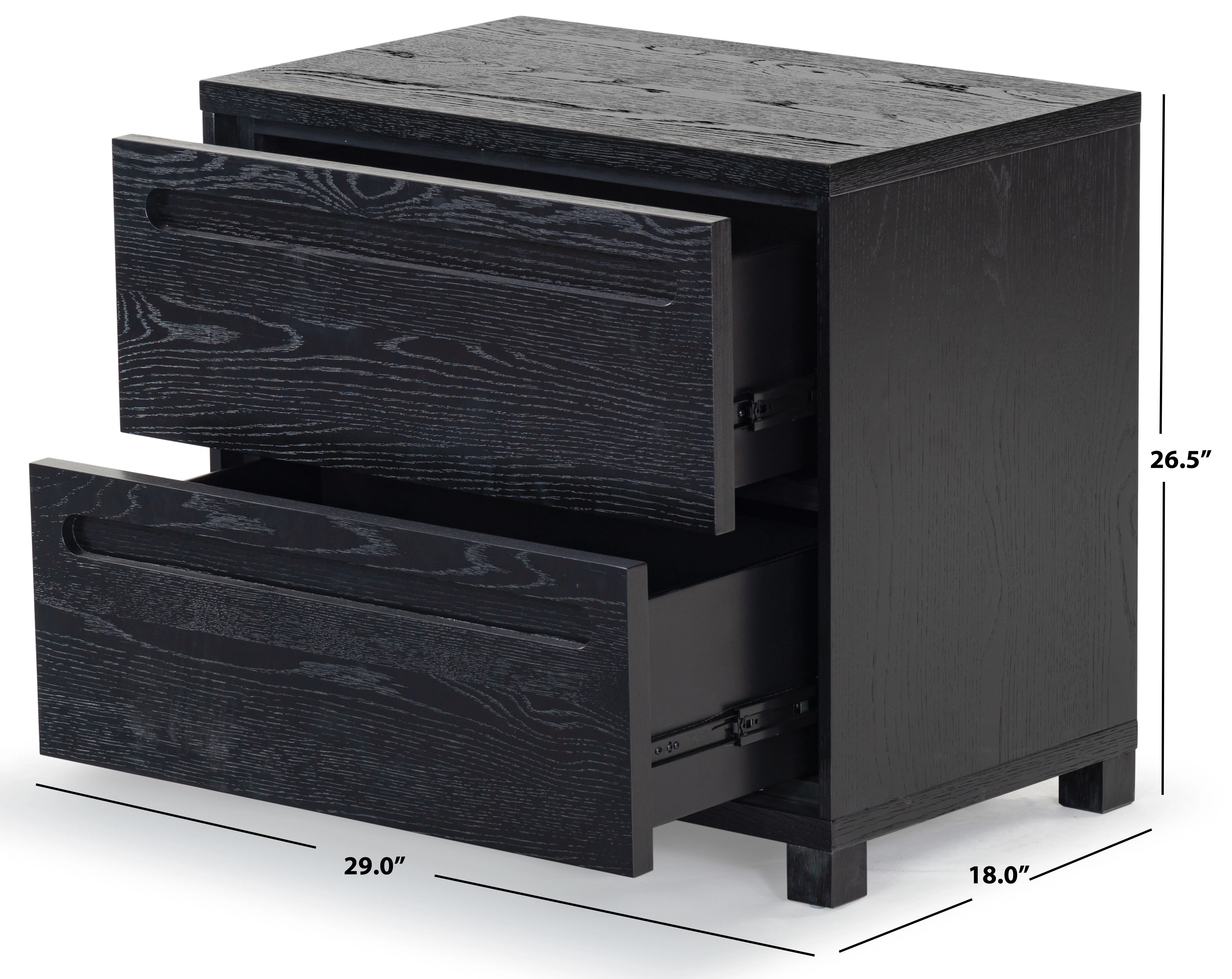 Tobiette 2 Drawer Wood Nightstand - Image 14