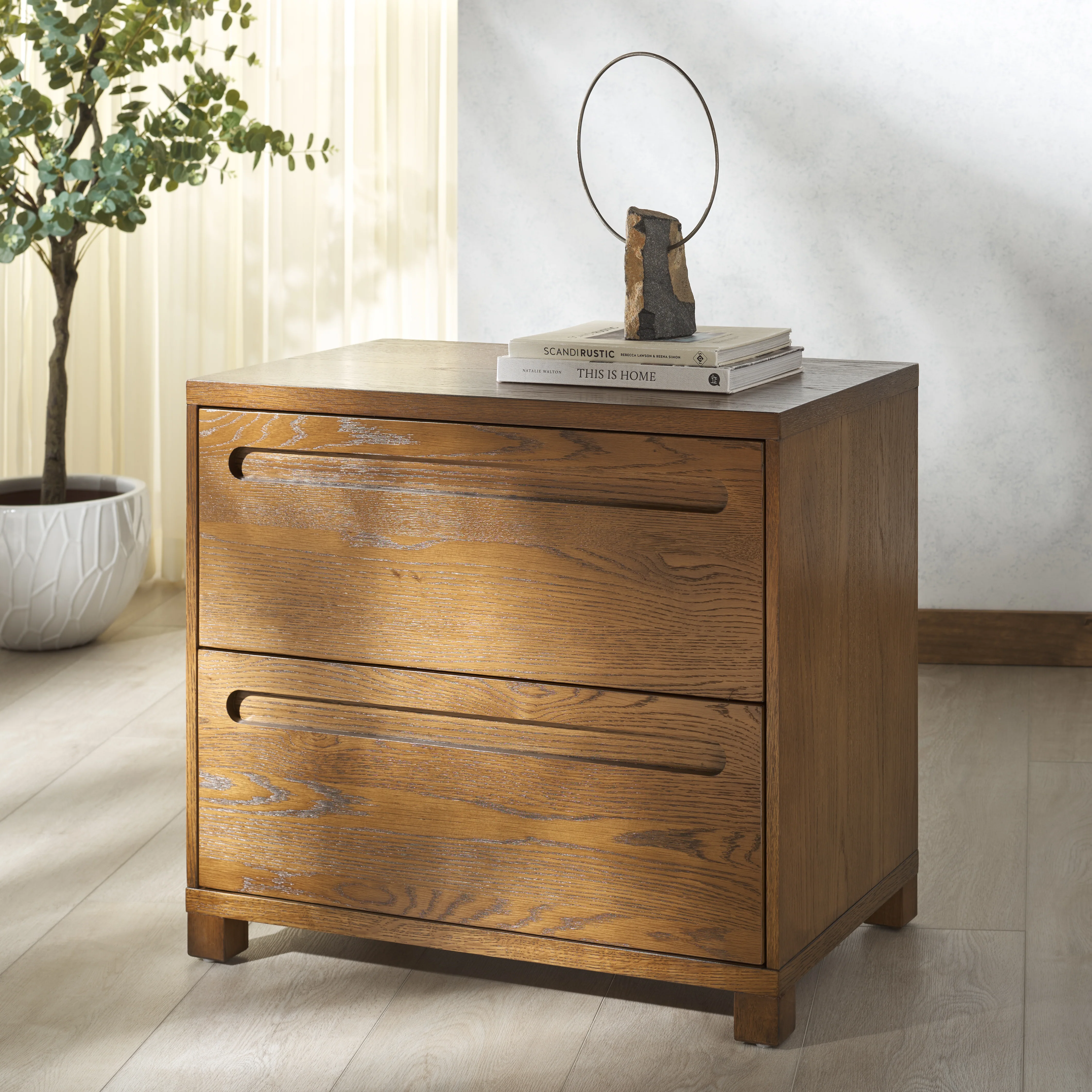 Tobiette 2 Drawer Wood Nightstand - Image 24