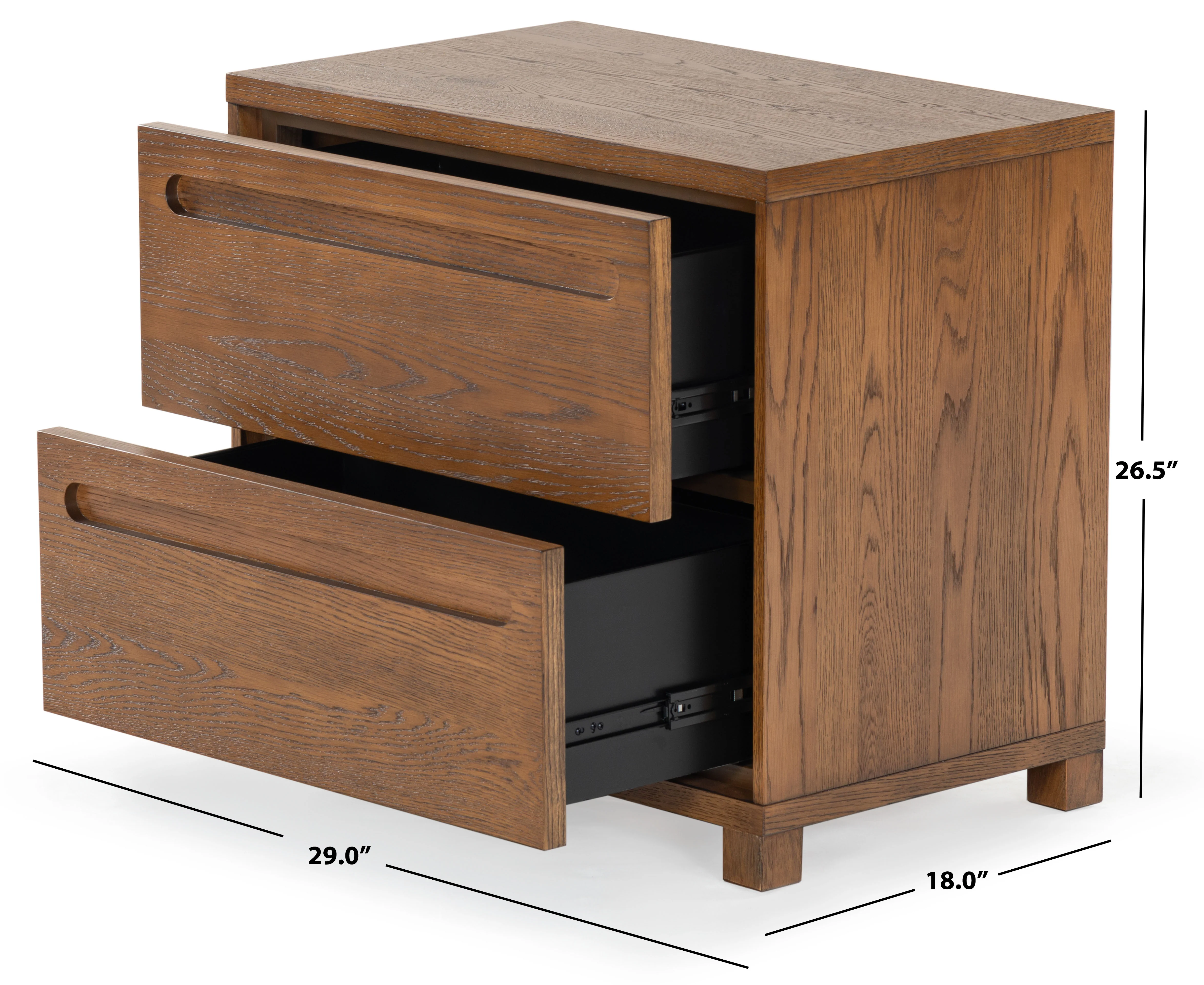 Tobiette 2 Drawer Wood Nightstand - Image 28