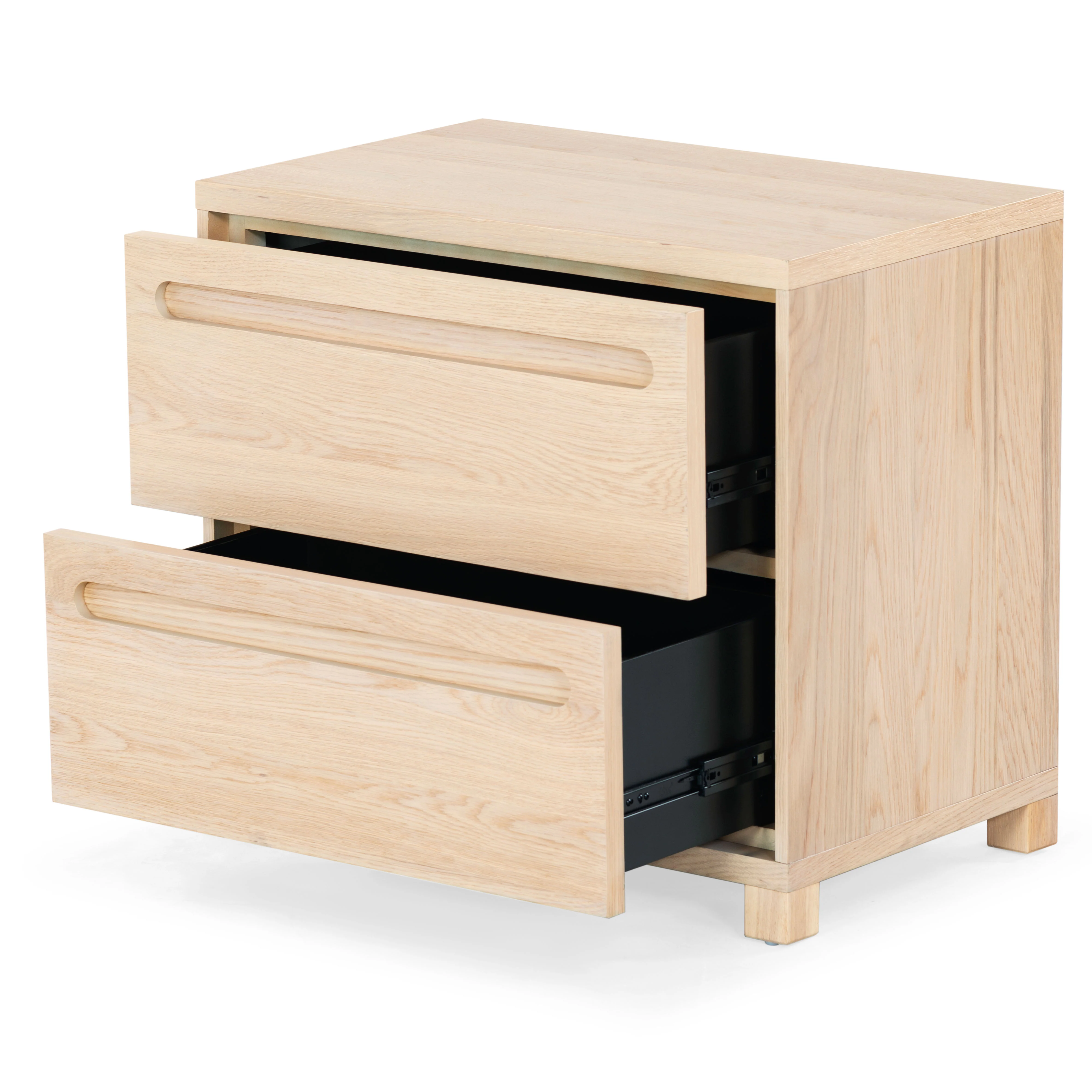 Tobiette 2 Drawer Wood Nightstand - Image 3