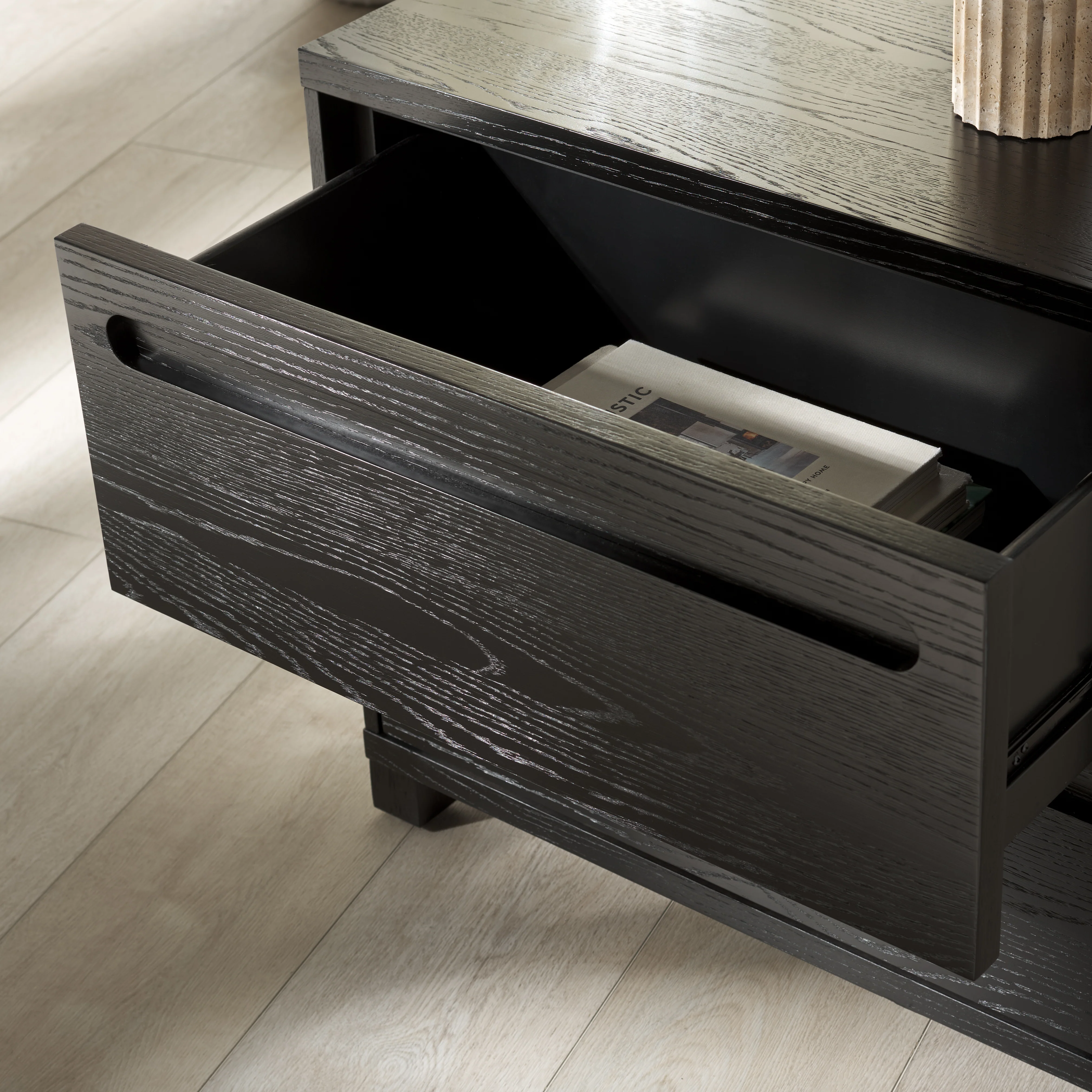 Tobiette 2 Drawer Wood Nightstand - Image 9