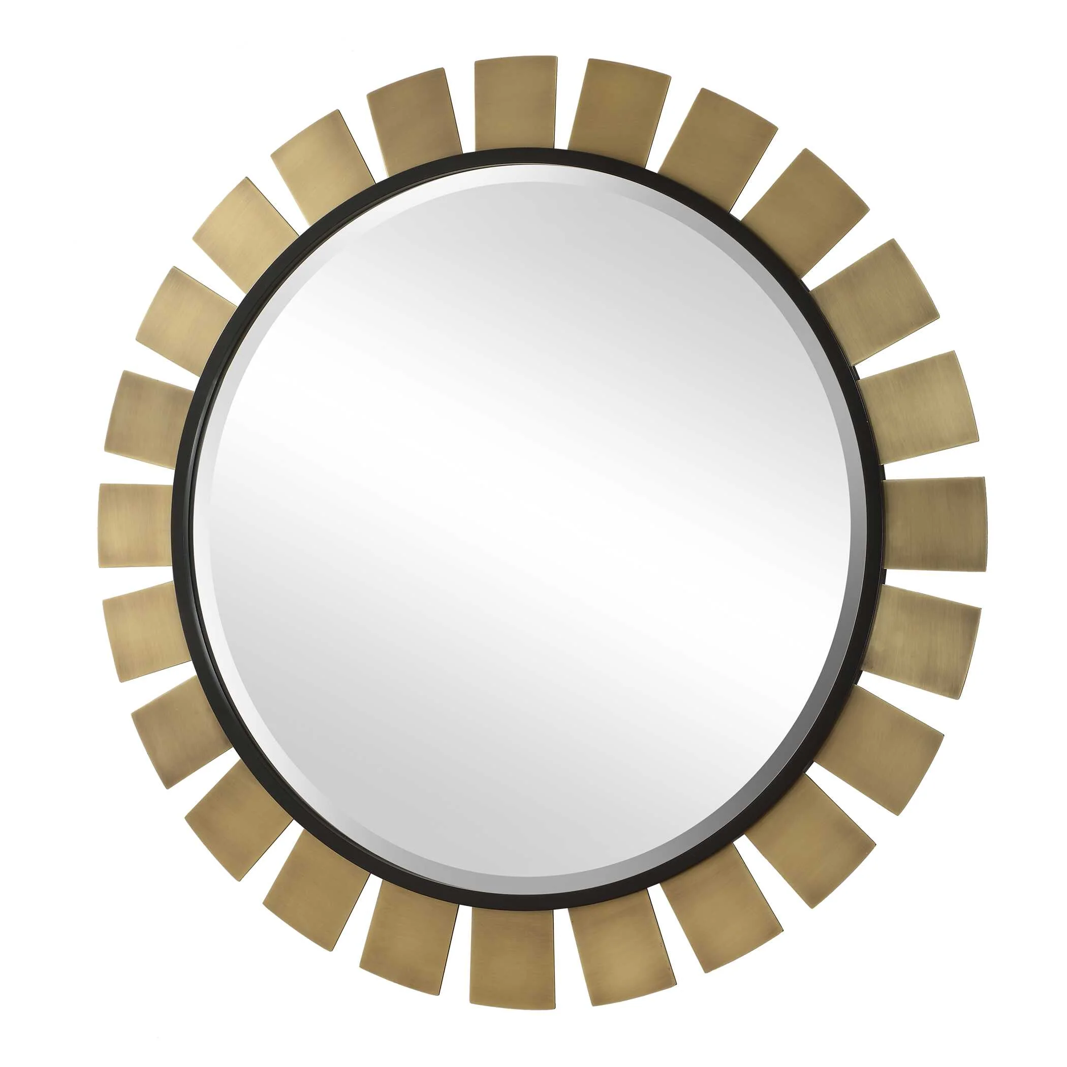 Toluca Round Brass Mirror - Image 4