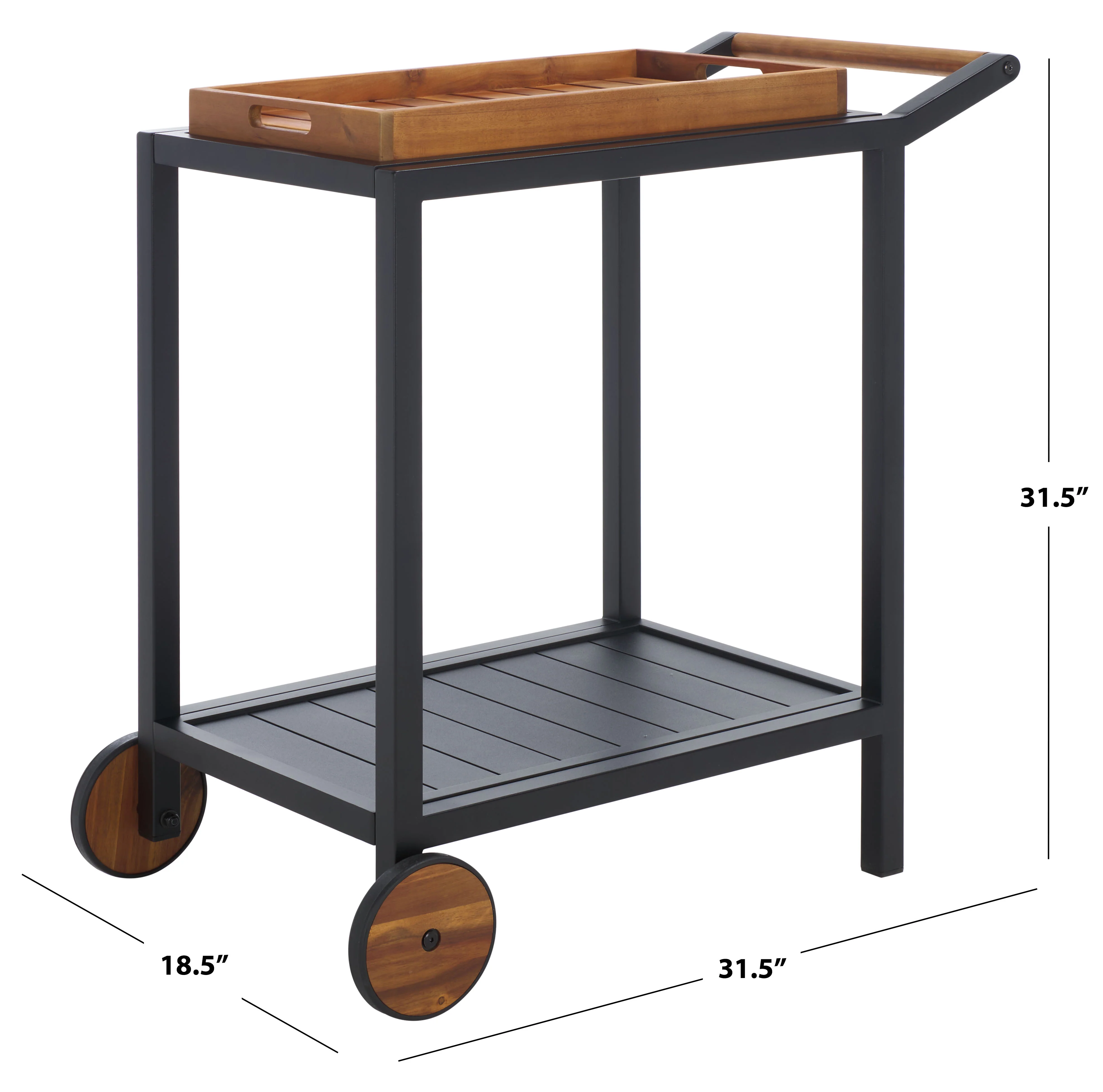 Tonga Aluminum Outdoor Bar Cart - Image 7