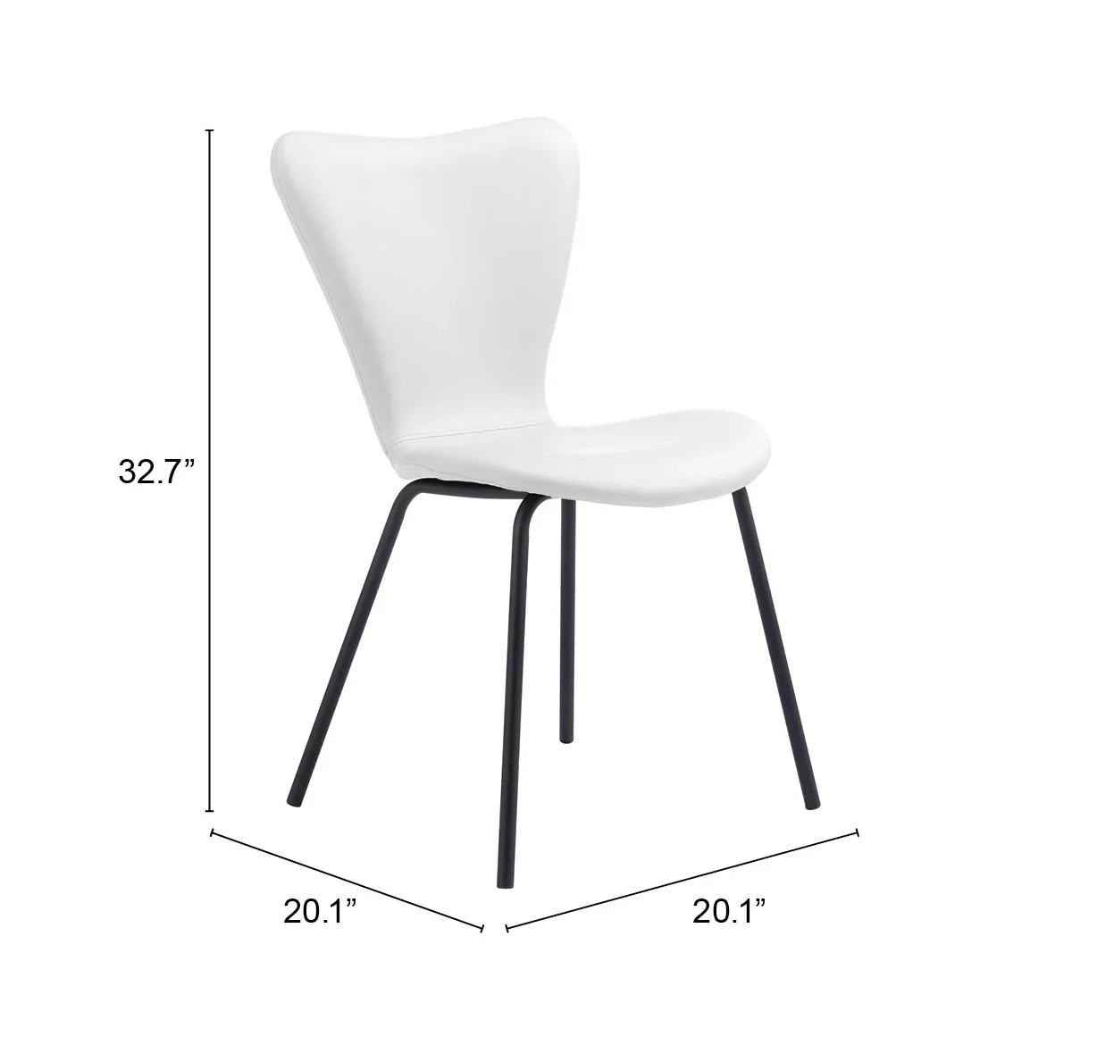 Torlo Dining Chair (Set of 2) White - Image 7