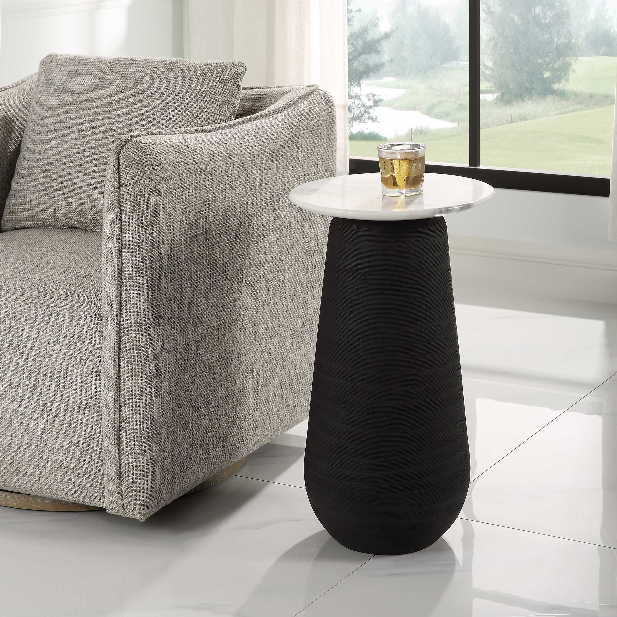 Total Eclipse Marble Accent Table - Image 2