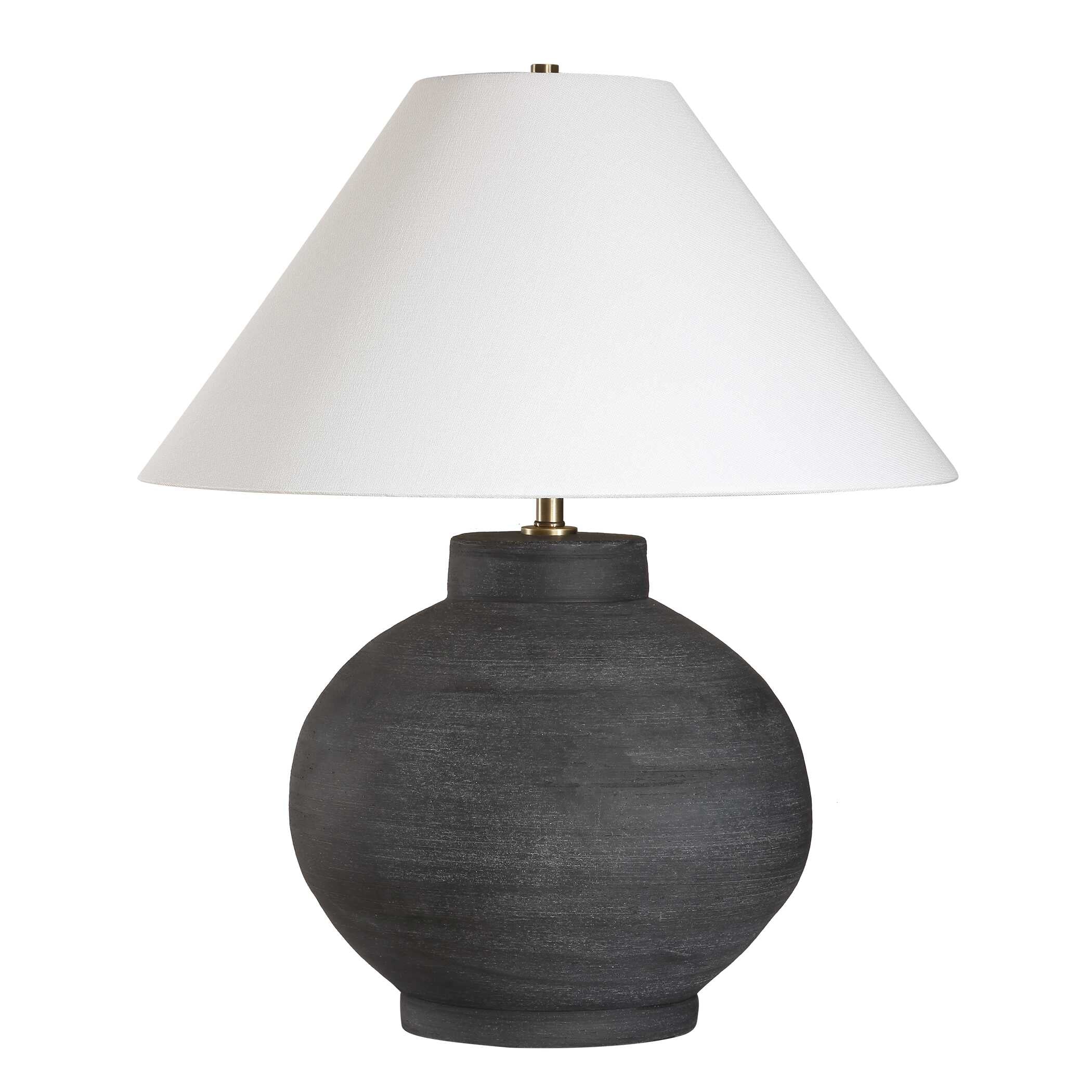 Tramore Rustic Charcoal Table Lamp - Image 4