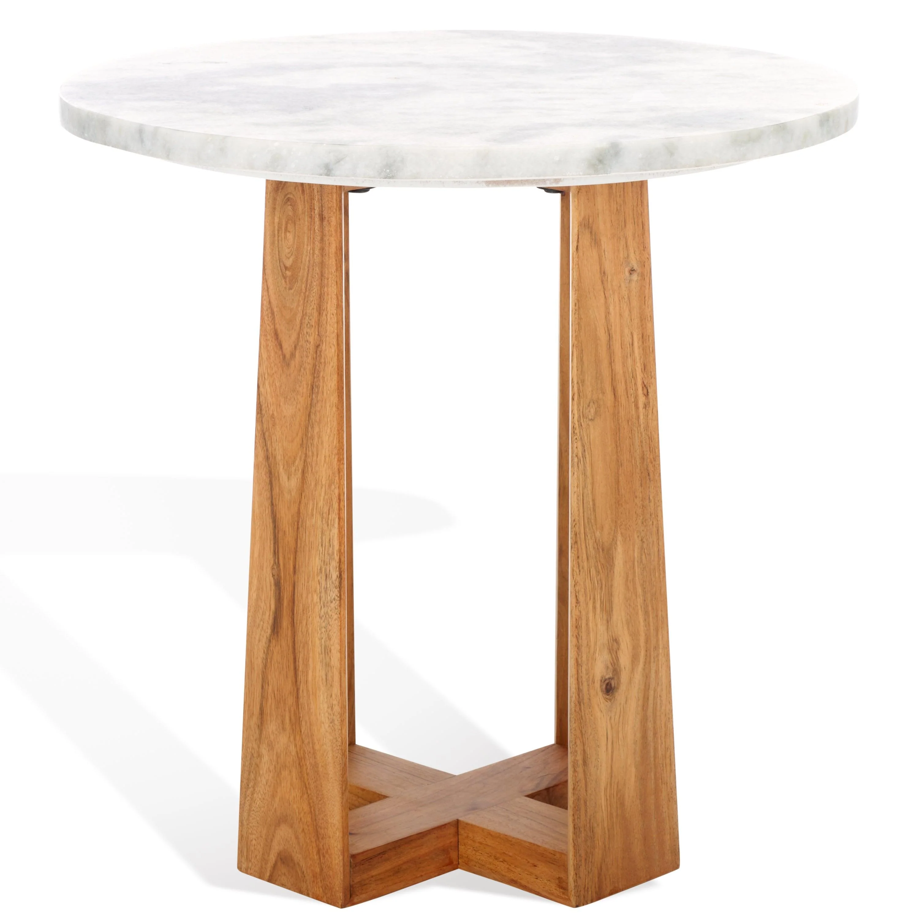 Trenton Round Marble Top Accent Table