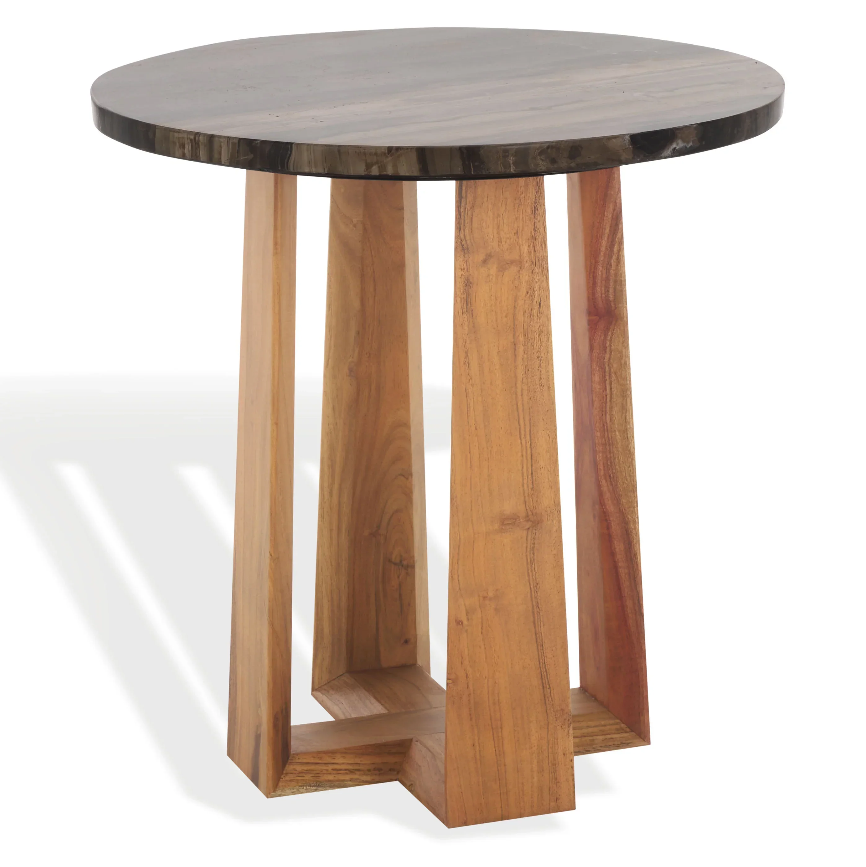 Trenton Round Marble Top Accent Table - Image 2