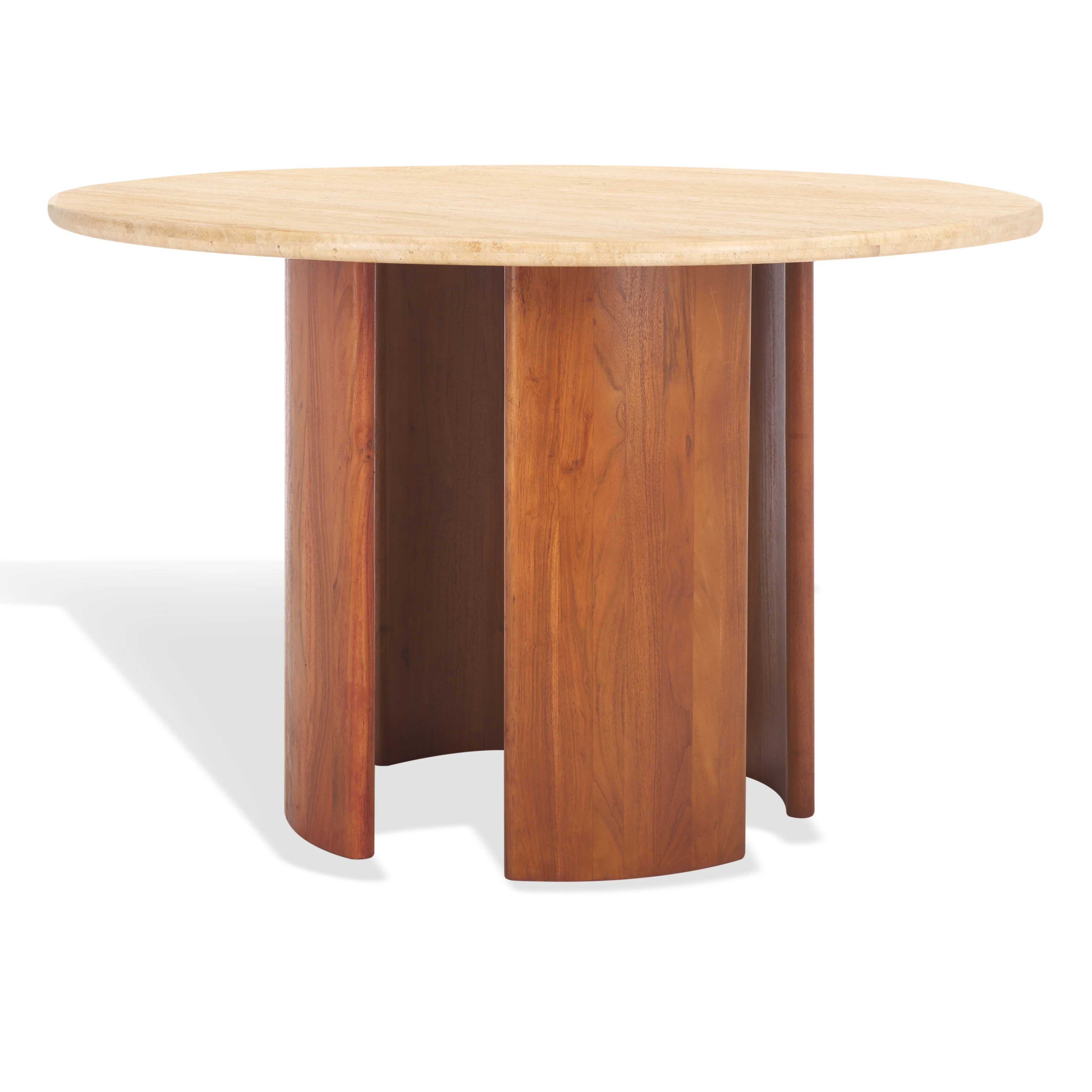 Trinsly Travertine Top Dining Table - Image 5