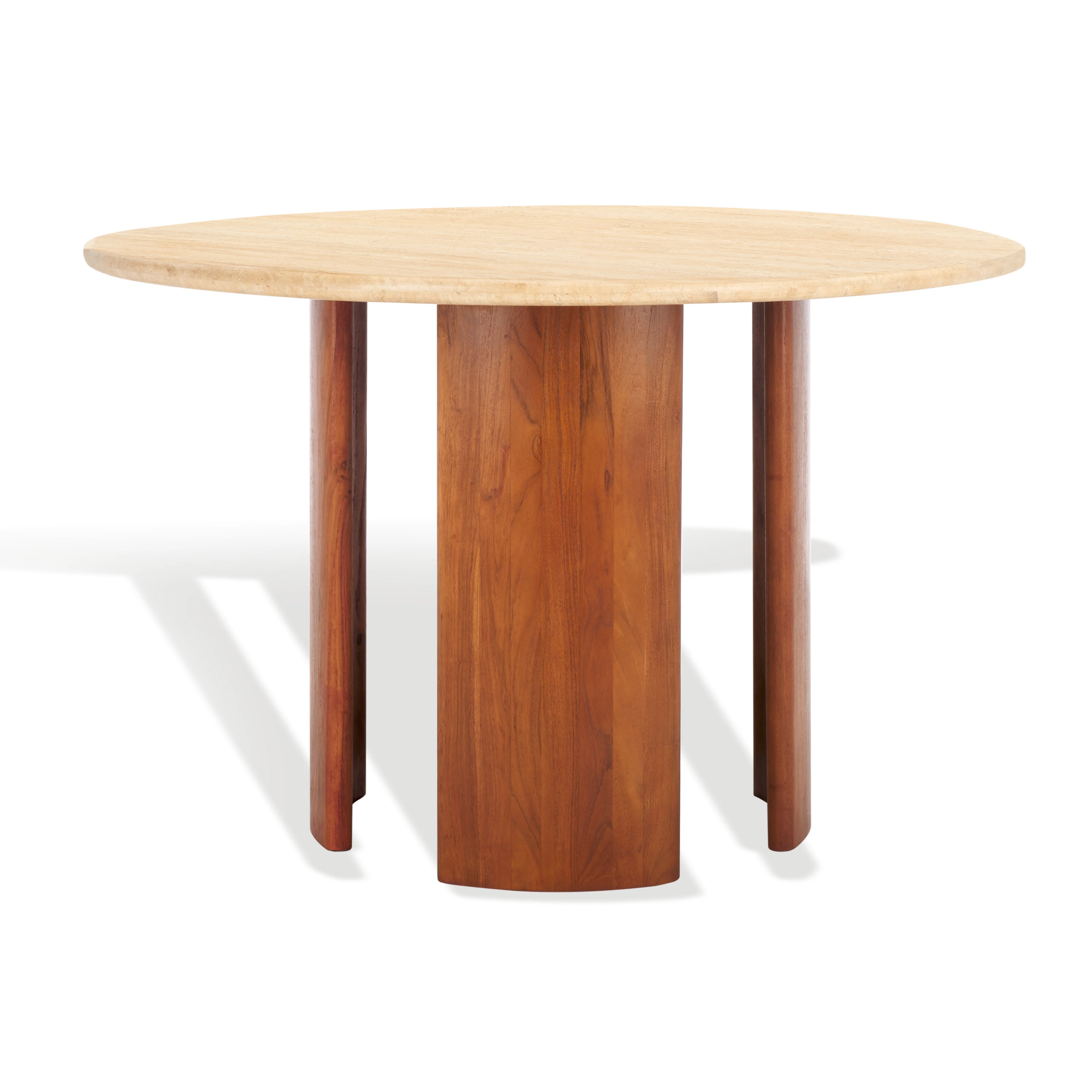 Trinsly Travertine Top Dining Table - Image 6