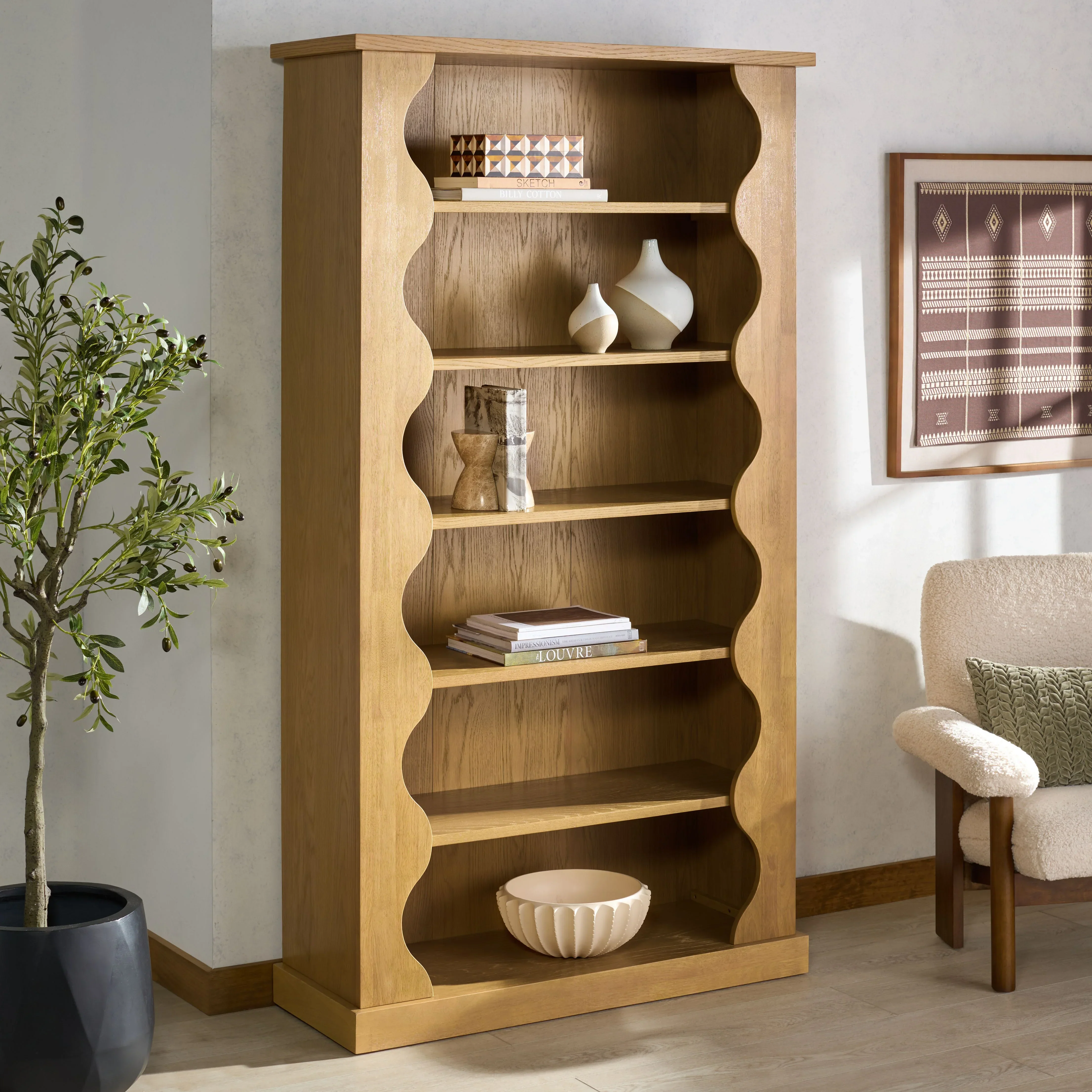 Tristyna Wood 6 Shelf Bookcase - Image 3