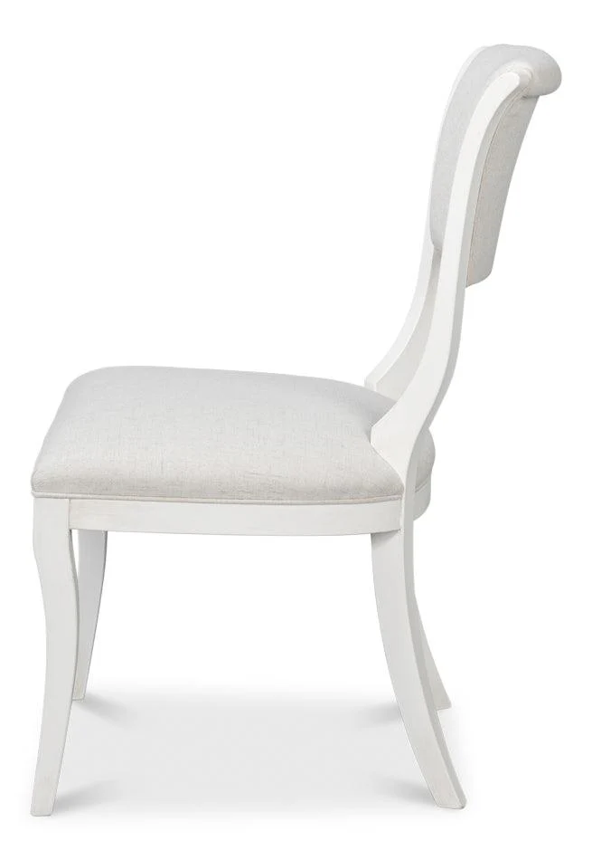 Trophy Elegant Side Chair - Cream - Set of 2 - Image 3