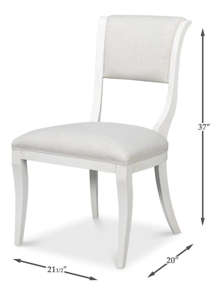 Trophy Elegant Side Chair - Cream - Set of 2 - Image 6