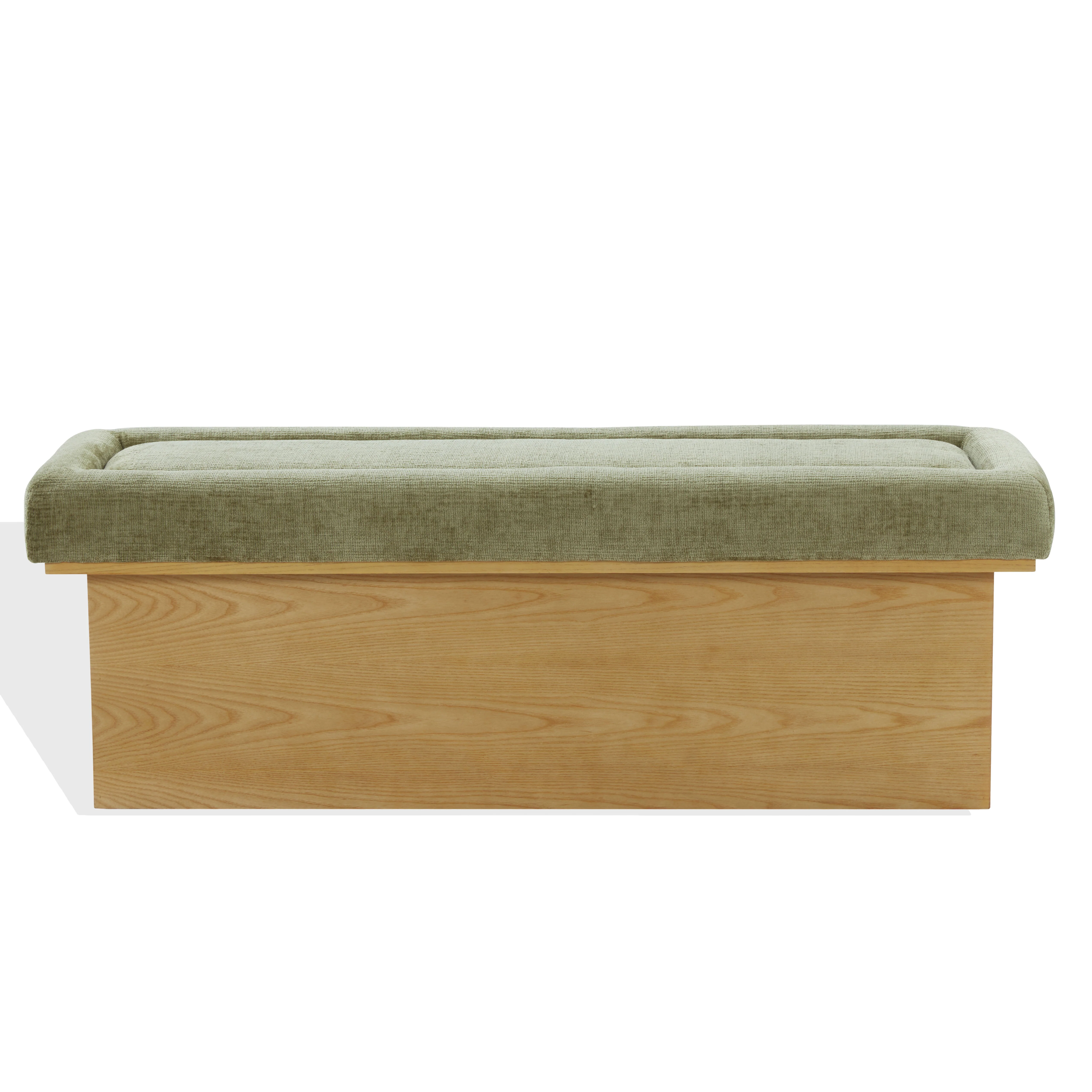 Trudy Chenille And Wood Bench - Image 13