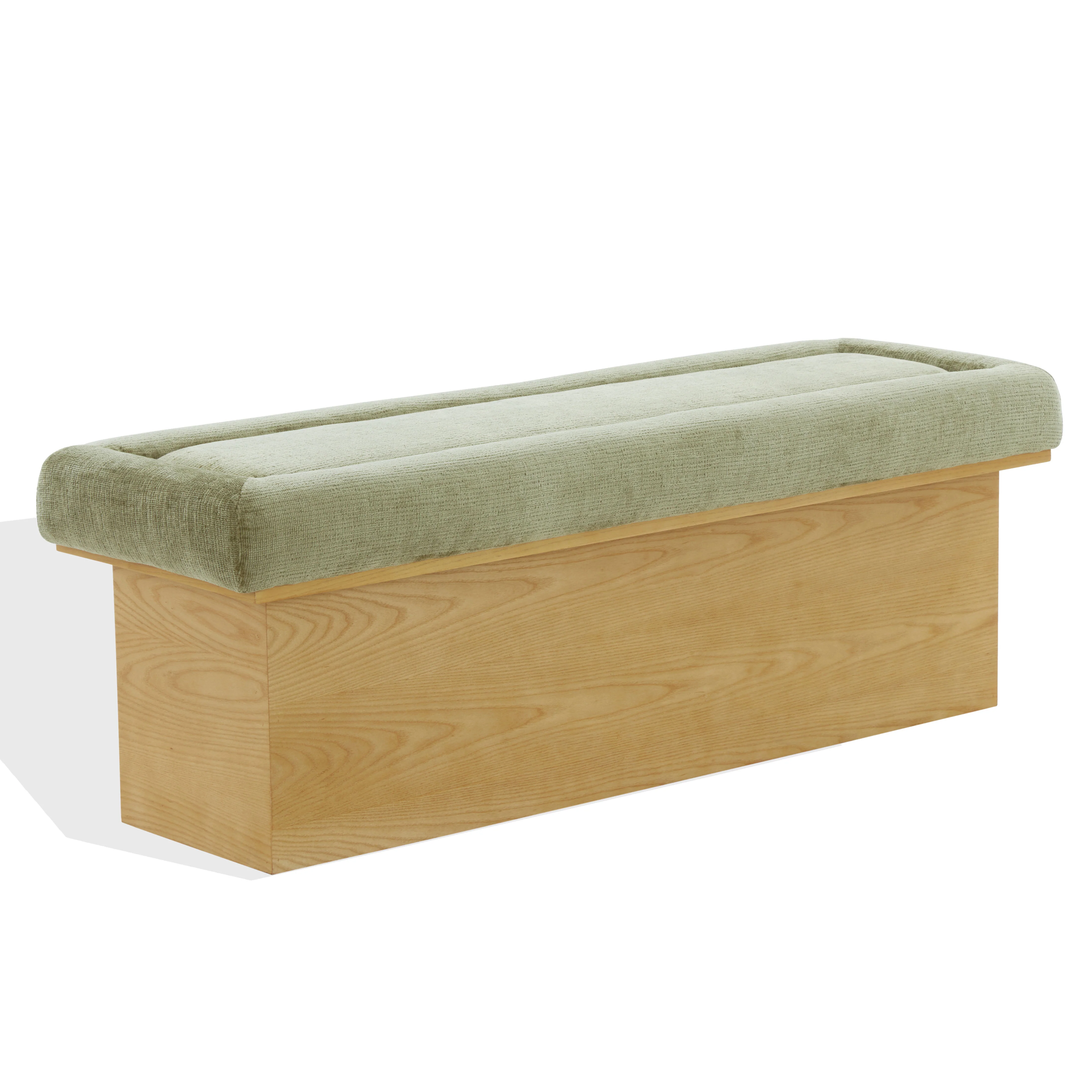 Trudy Chenille And Wood Bench - Image 14
