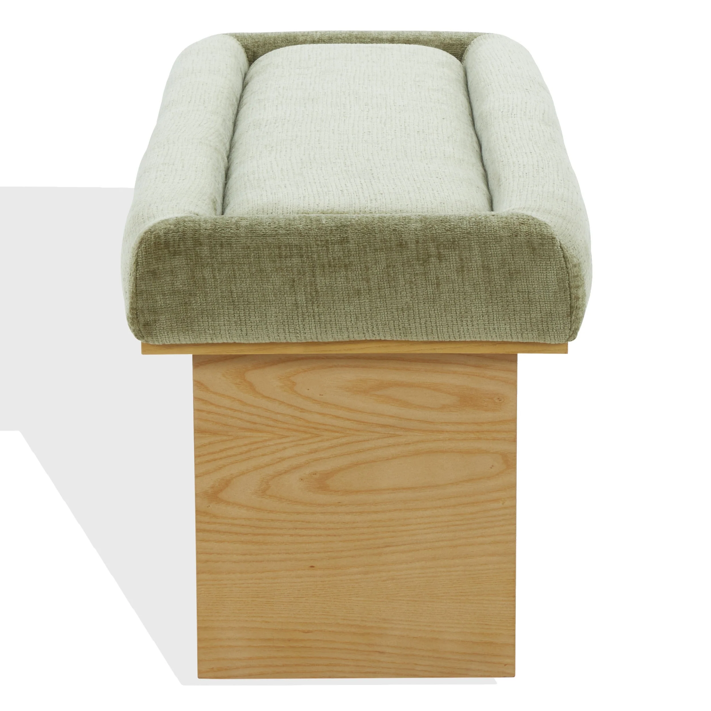 Trudy Chenille And Wood Bench - Image 15