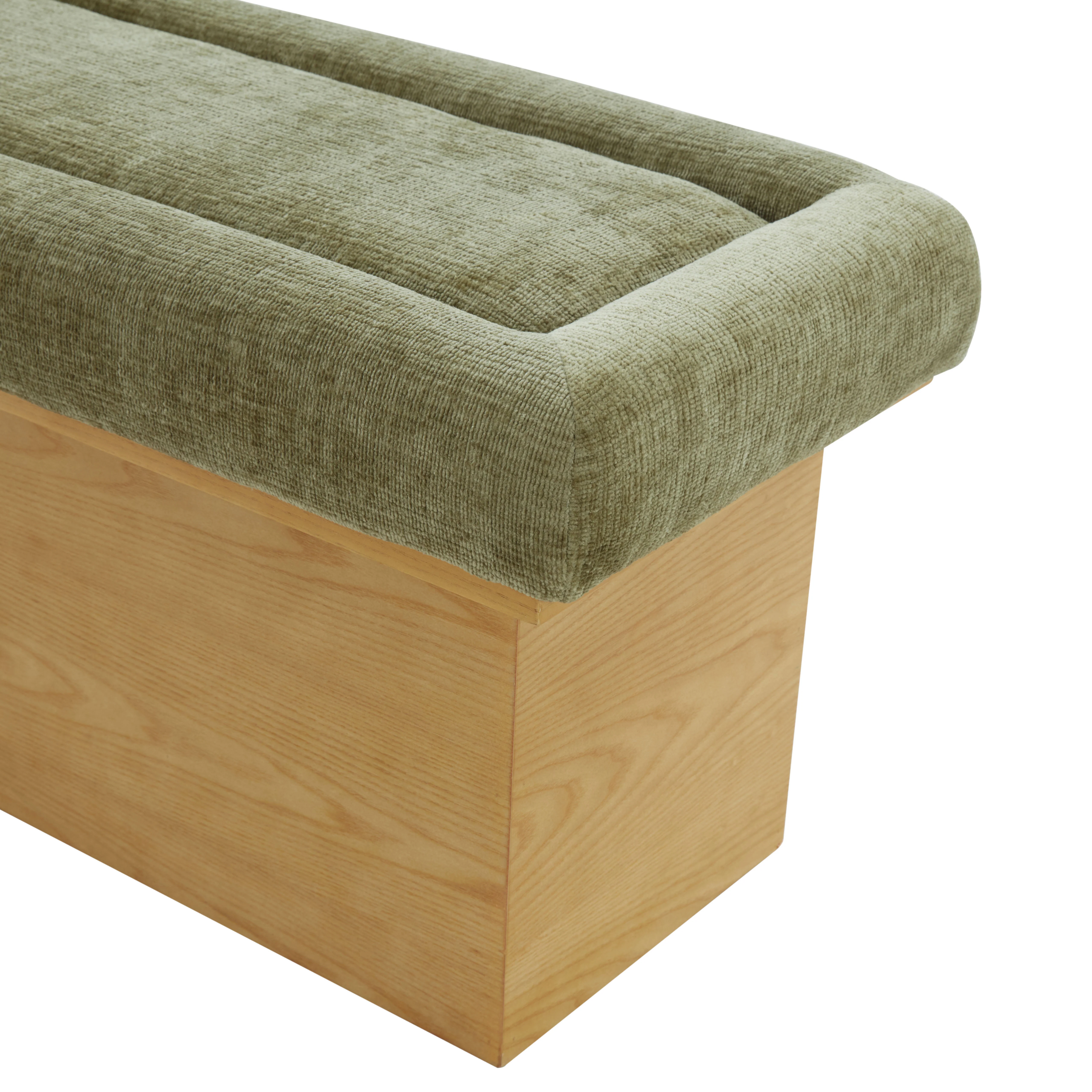 Trudy Chenille And Wood Bench - Image 16