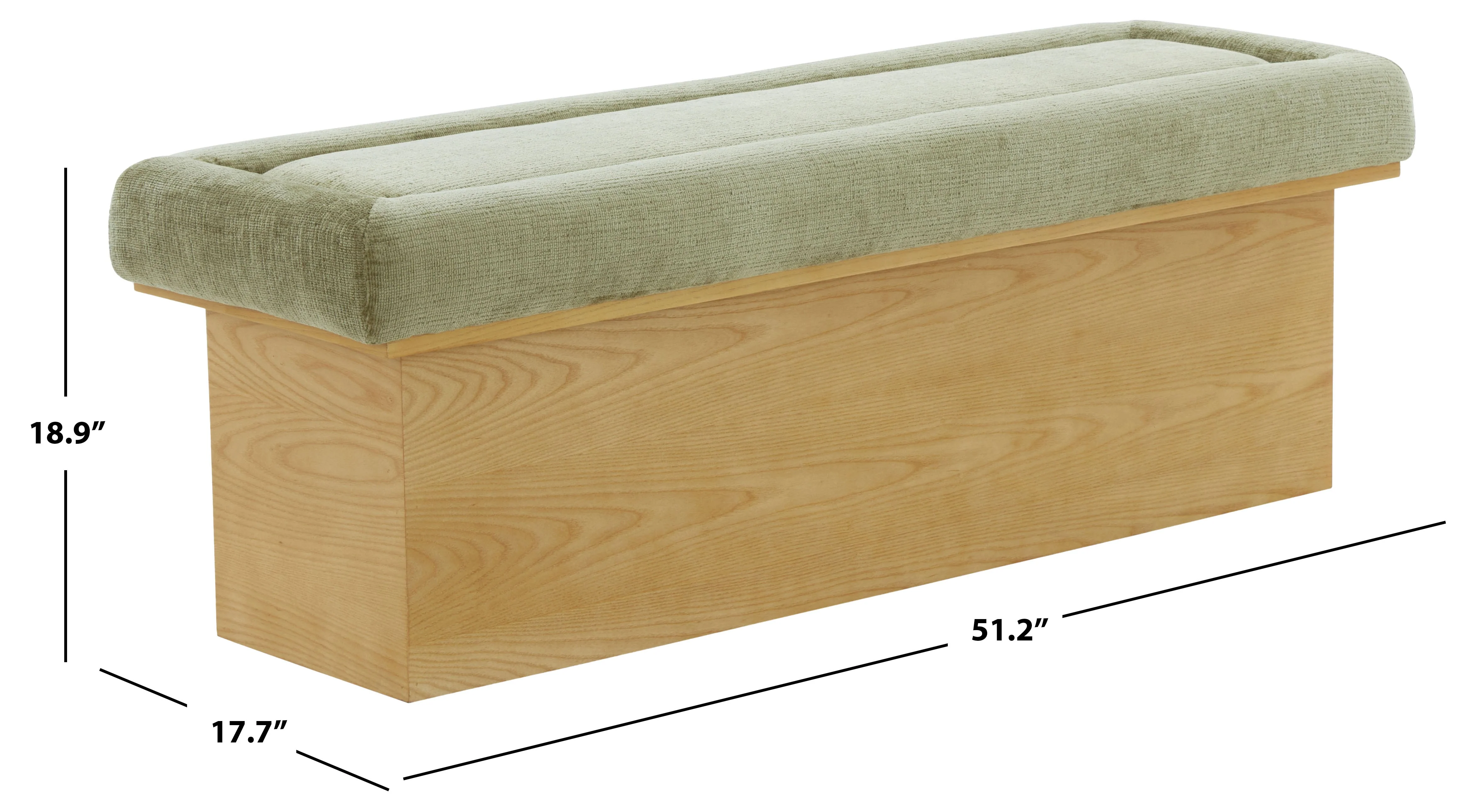 Trudy Chenille And Wood Bench - Image 19