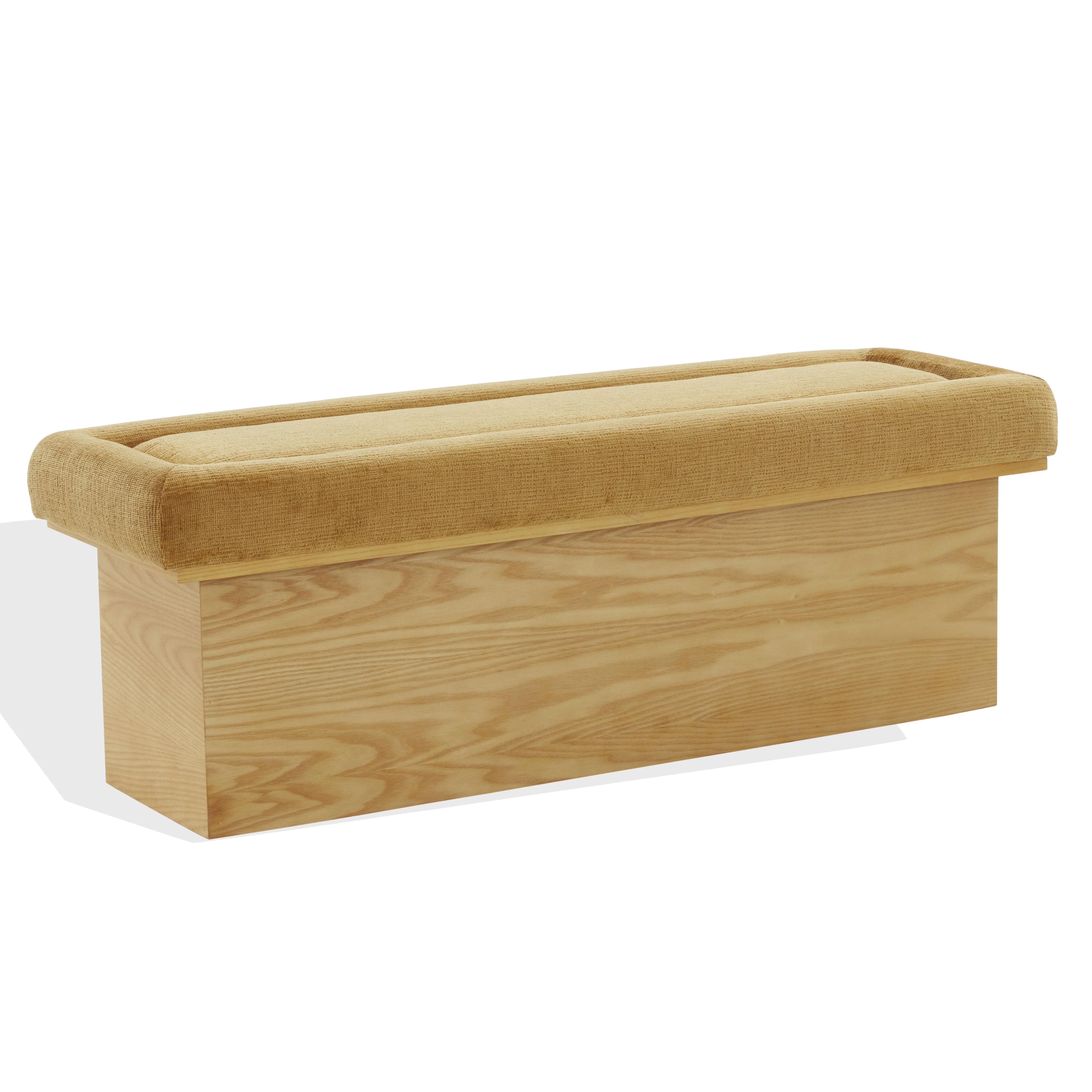 Trudy Chenille And Wood Bench - Image 2