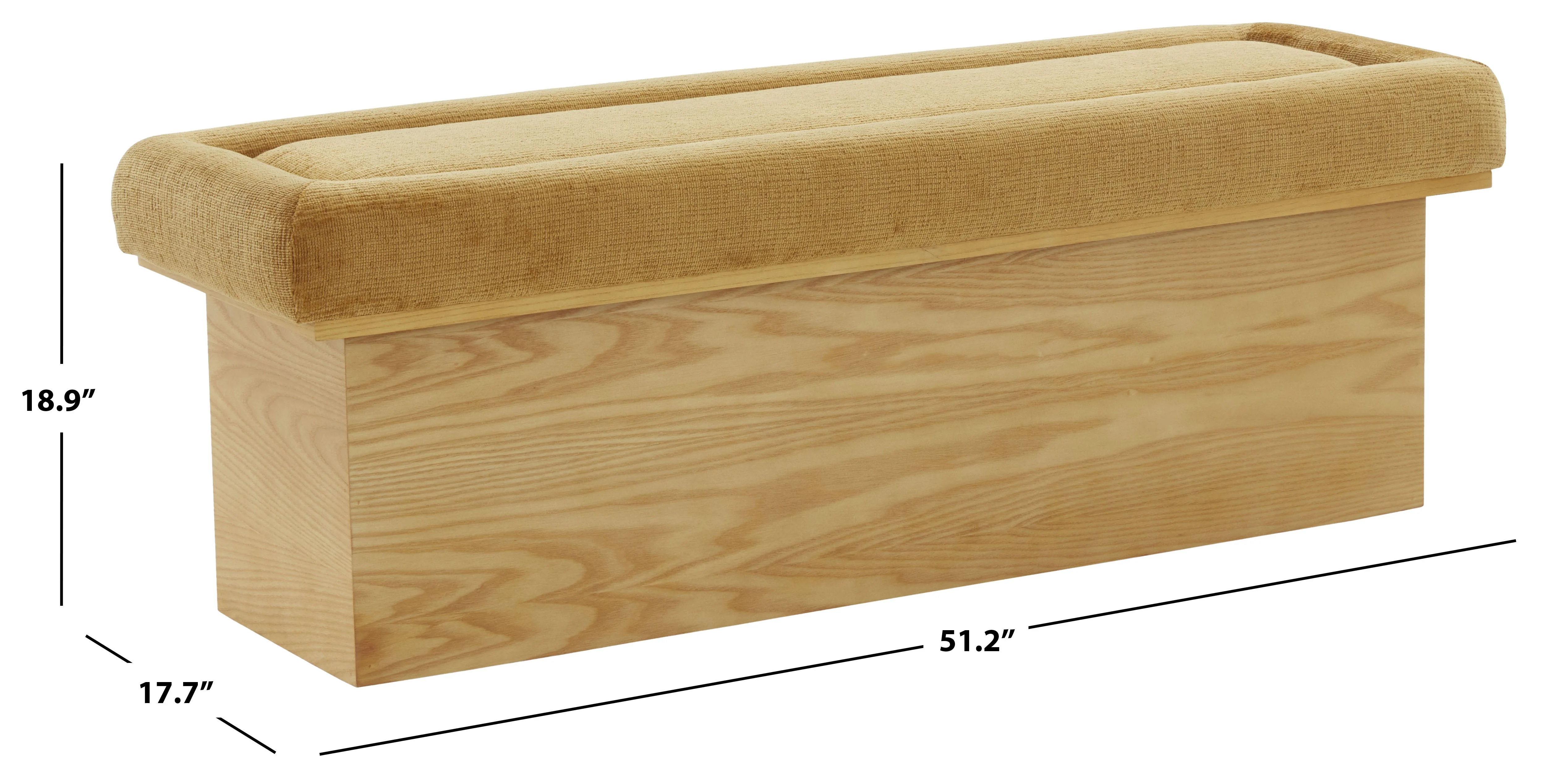 Trudy Chenille And Wood Bench - Image 6
