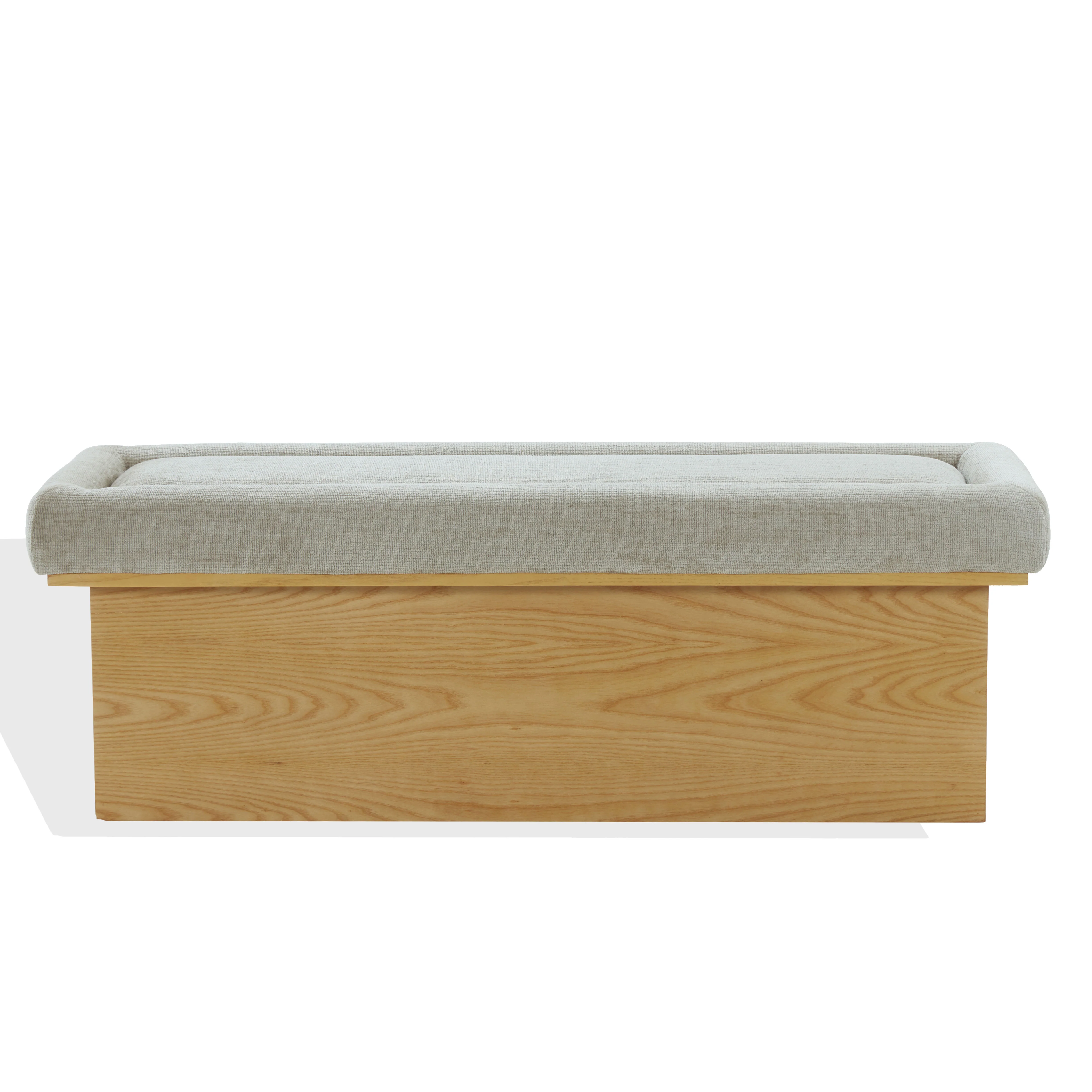 Trudy Chenille And Wood Bench - Image 7