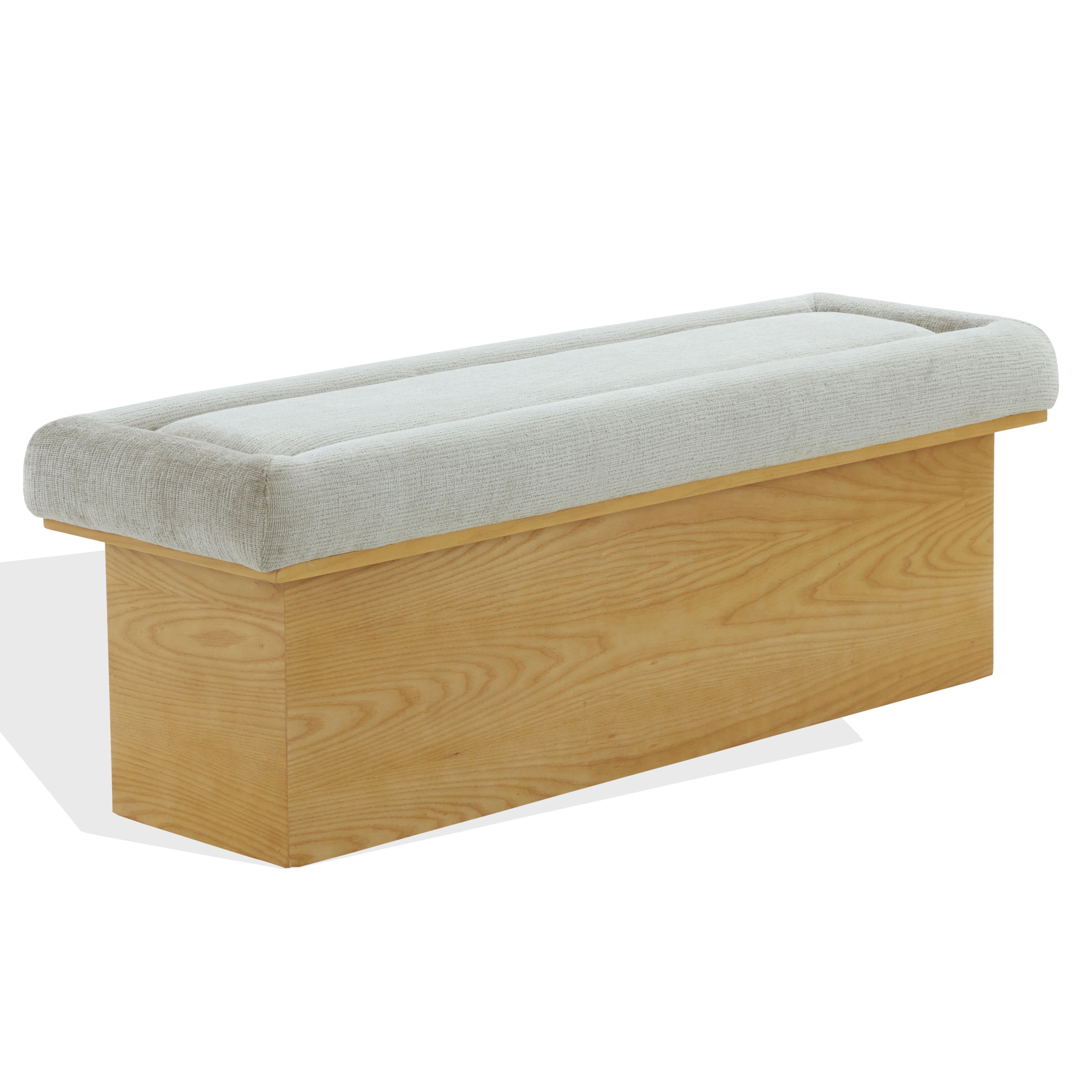 Trudy Chenille And Wood Bench - Image 8