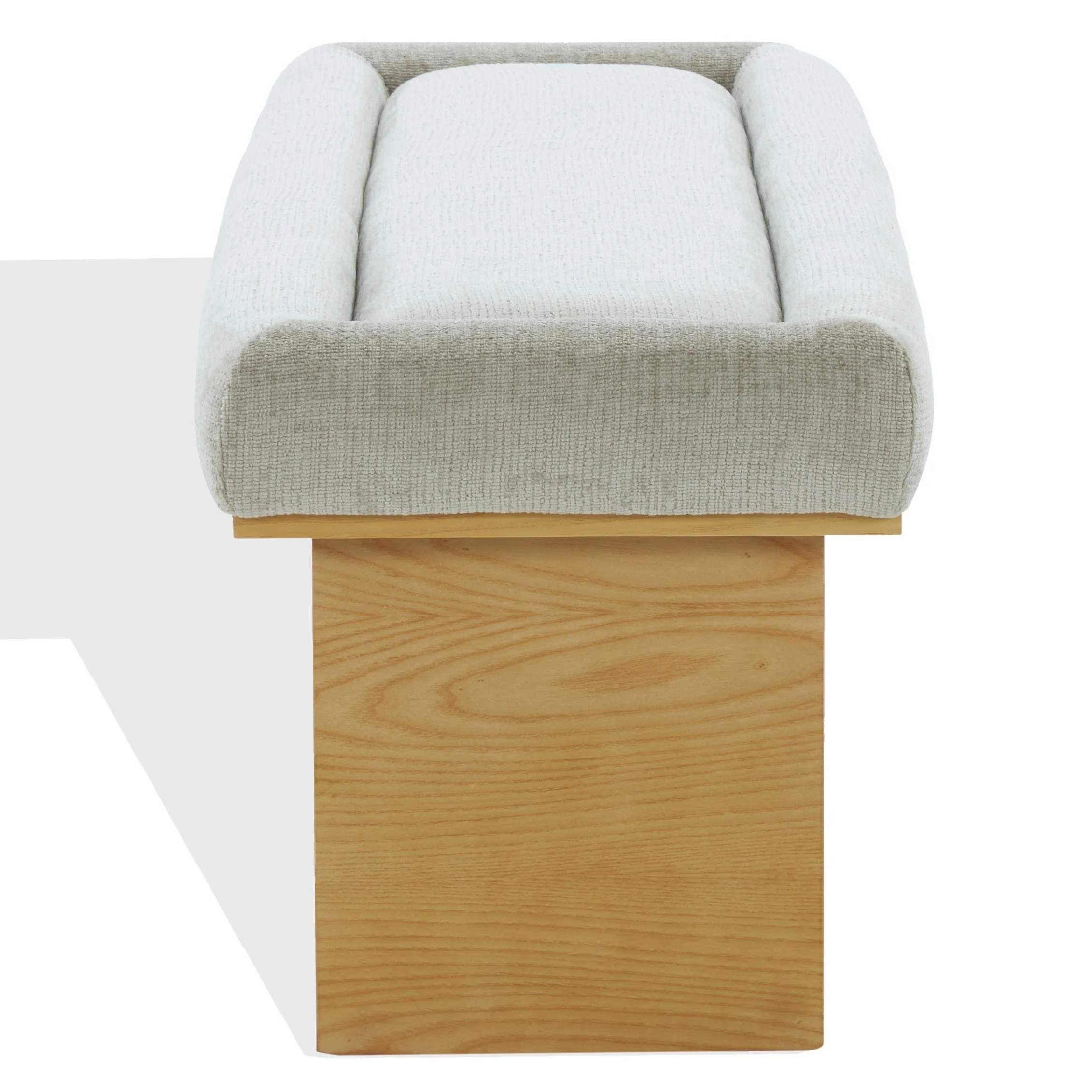 Trudy Chenille And Wood Bench - Image 9