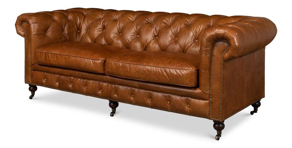 Tufted English Club Sofa