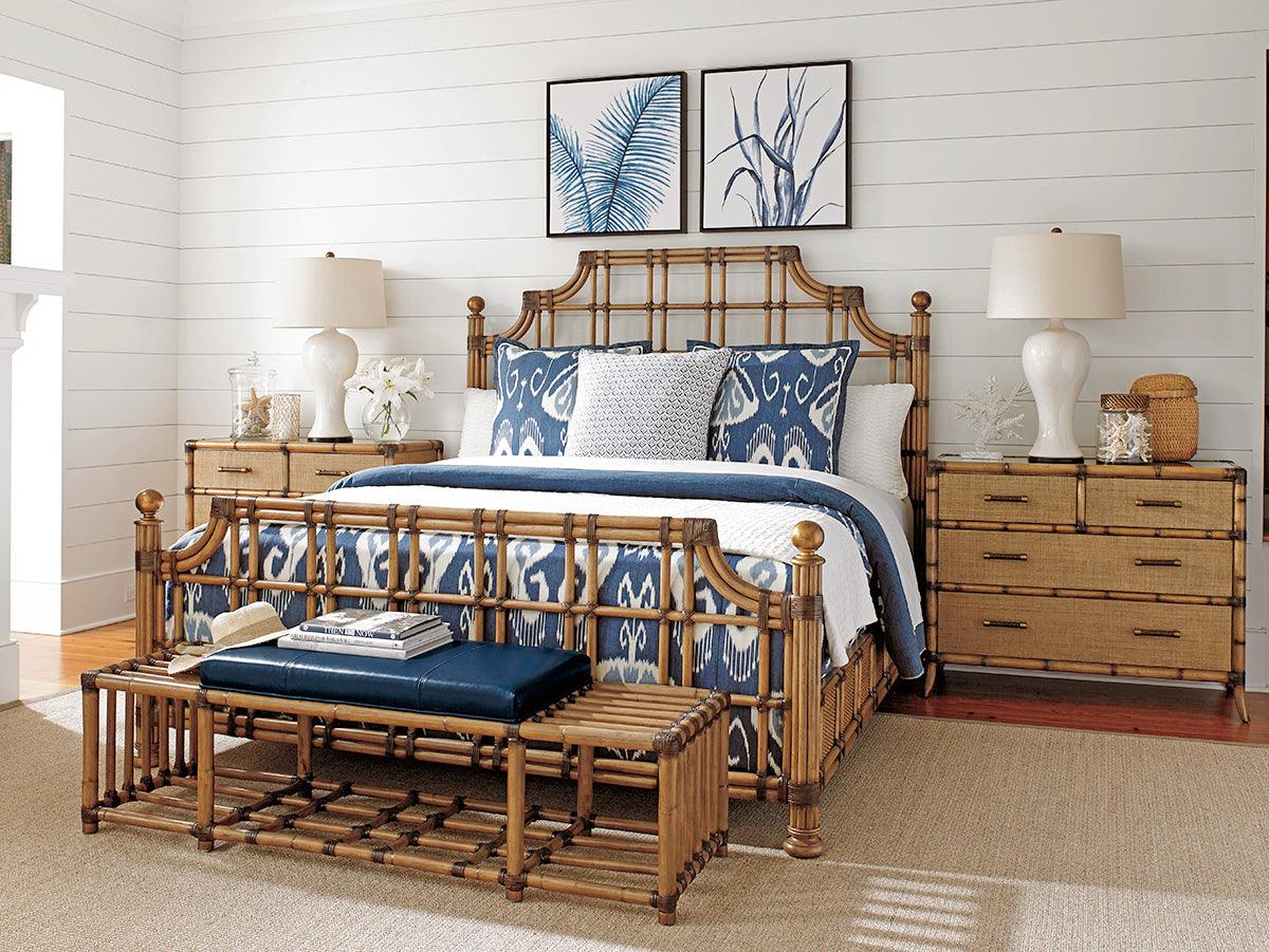 Twin Palms St. Kitts Rattan Bed - Image 2