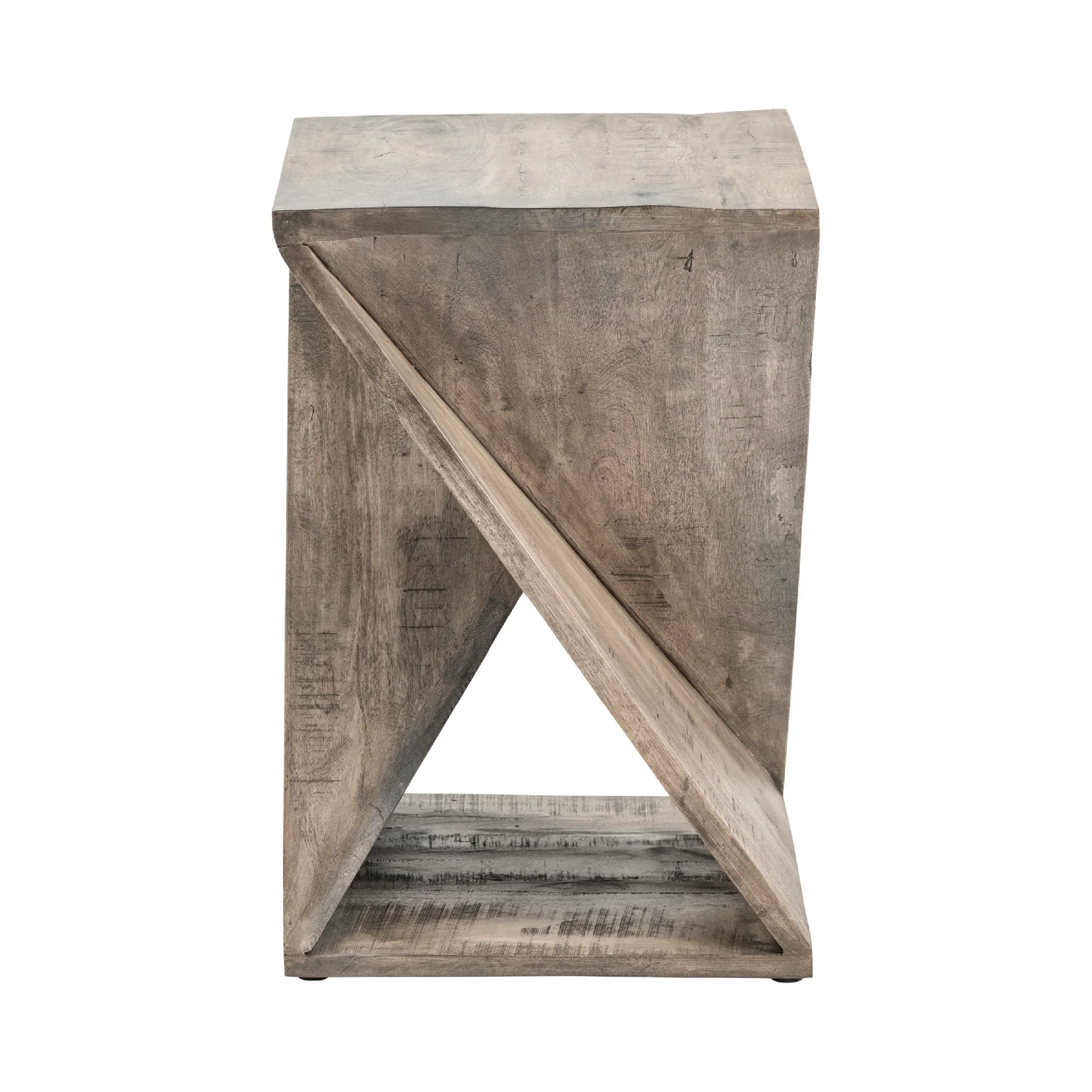 Twist Base Gray Mango Wood Table - Image 2