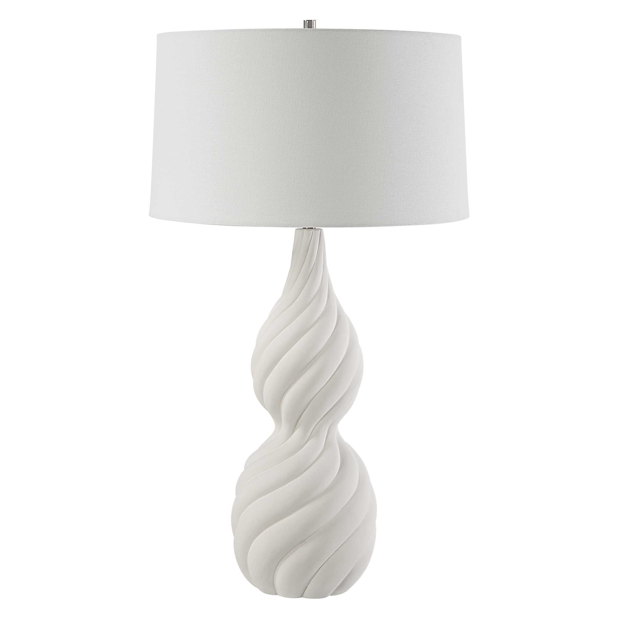 Twisted Swirl White Table Lamp - Image 4