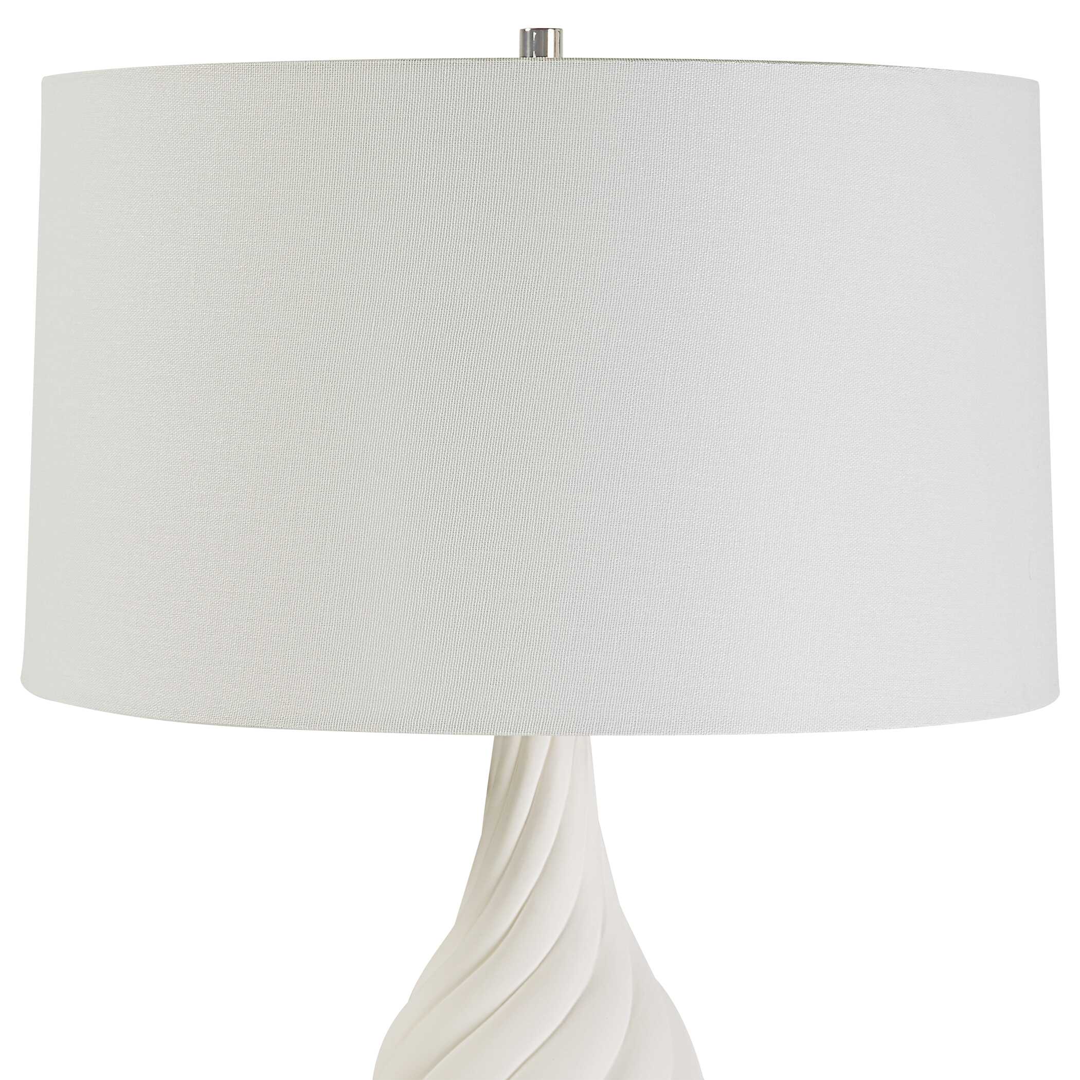 Twisted Swirl White Table Lamp - Image 5