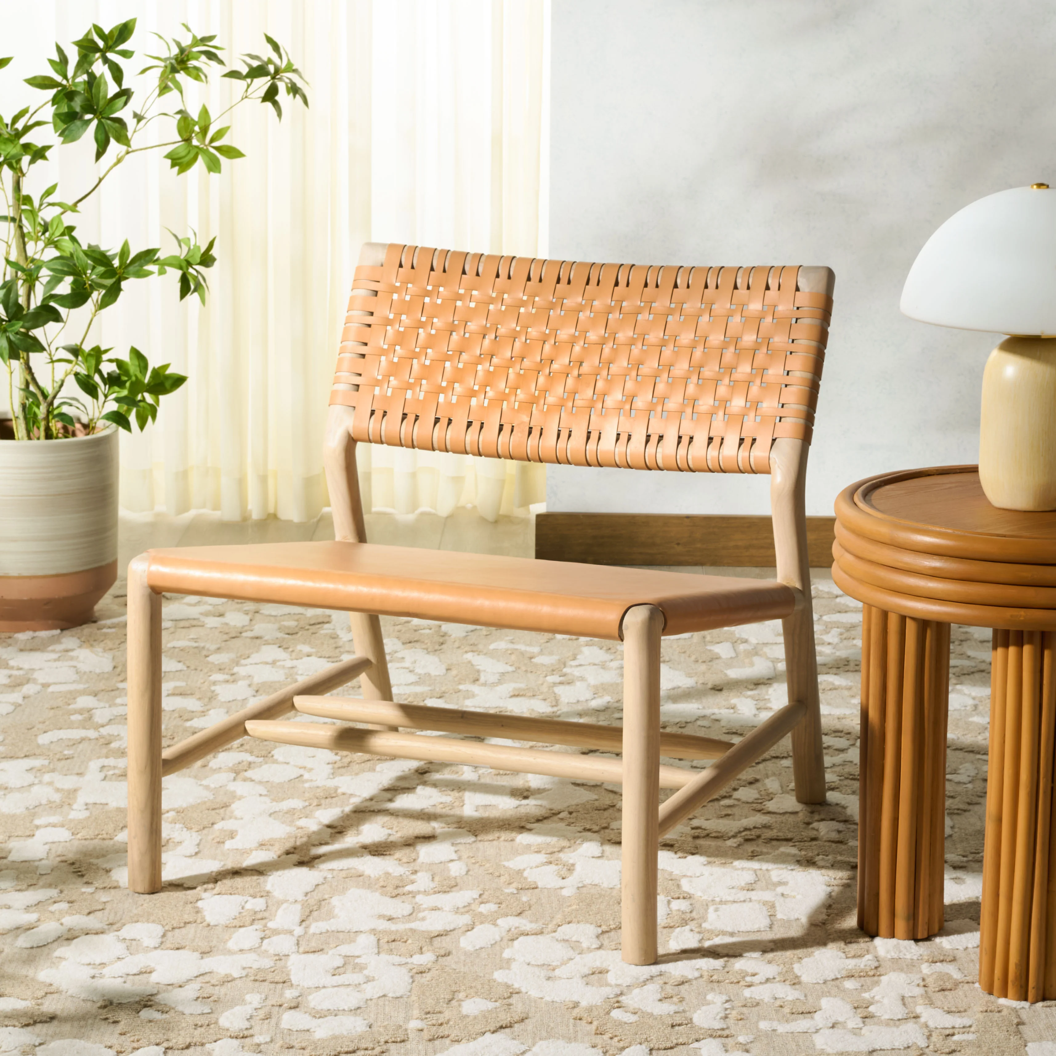 Valdina Woven Leather Acccent Chair - Image 23