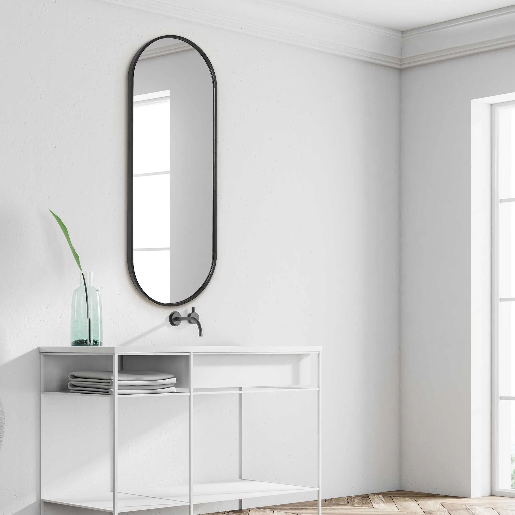 Varina Tall Black Mirror - Image 6