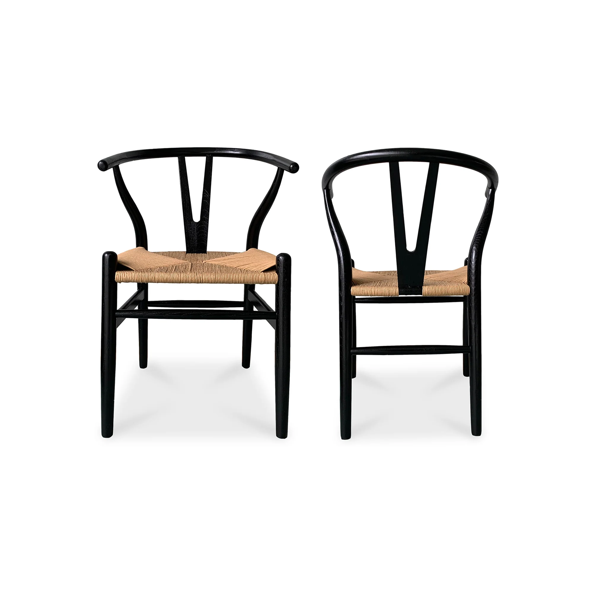 Ventana Dining Chair Black And Natural - Set of 2 - Image 3