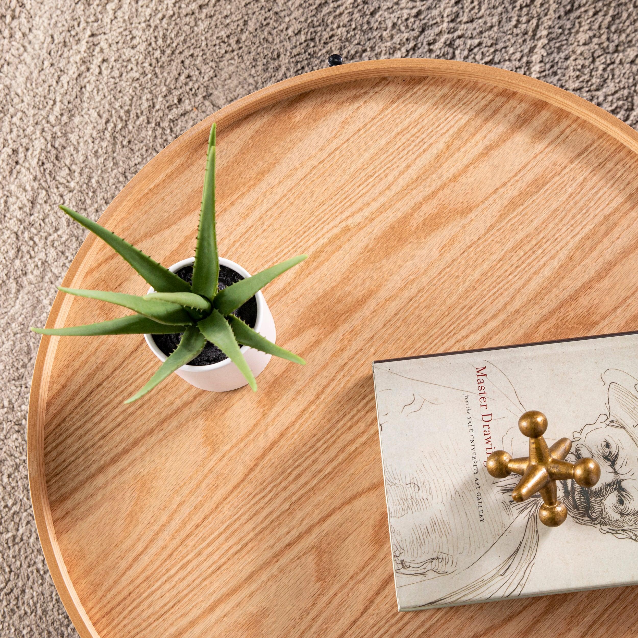 Verlington Round Cocktail Table - Natural - Image 3