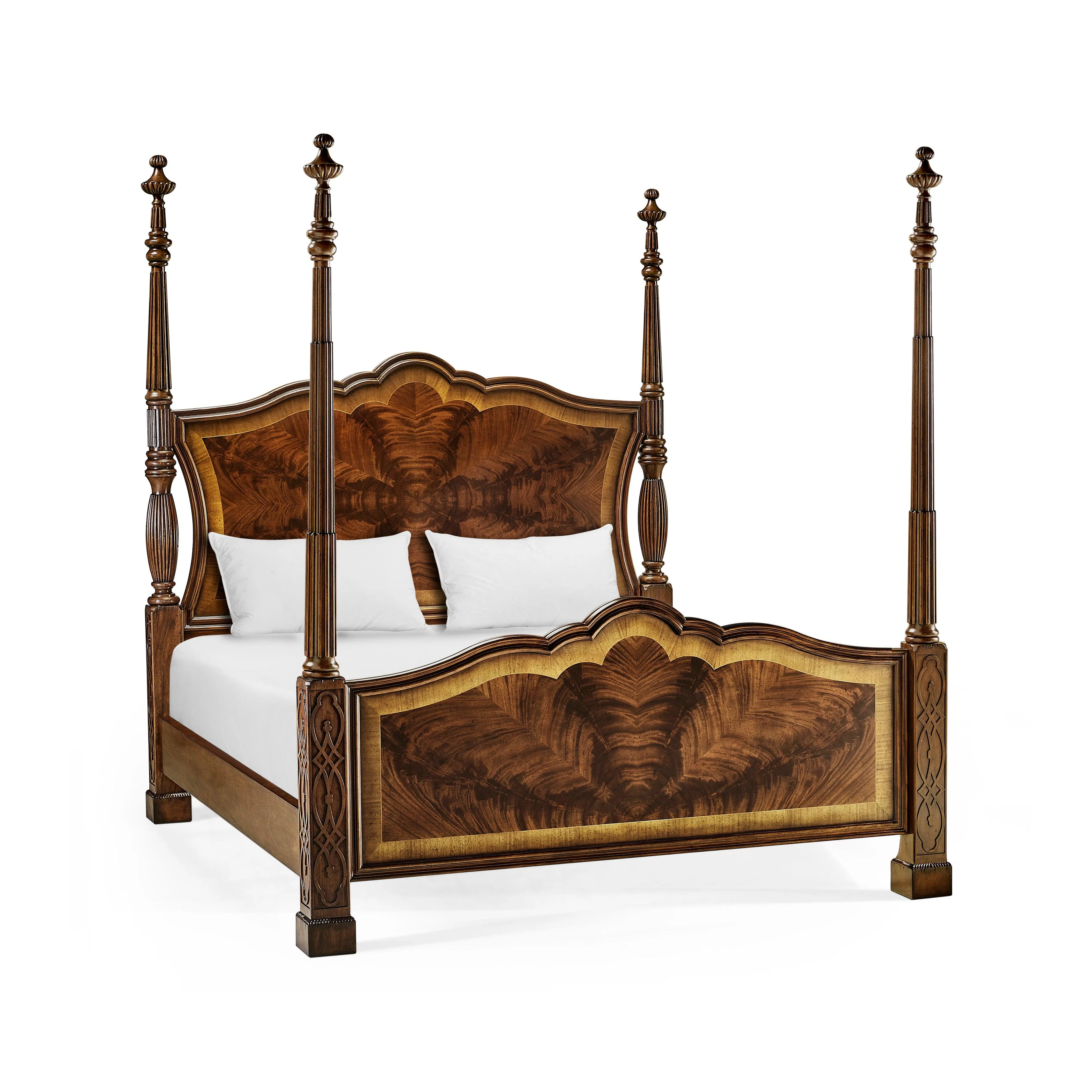 Versailles Mahogany King Poster Bed