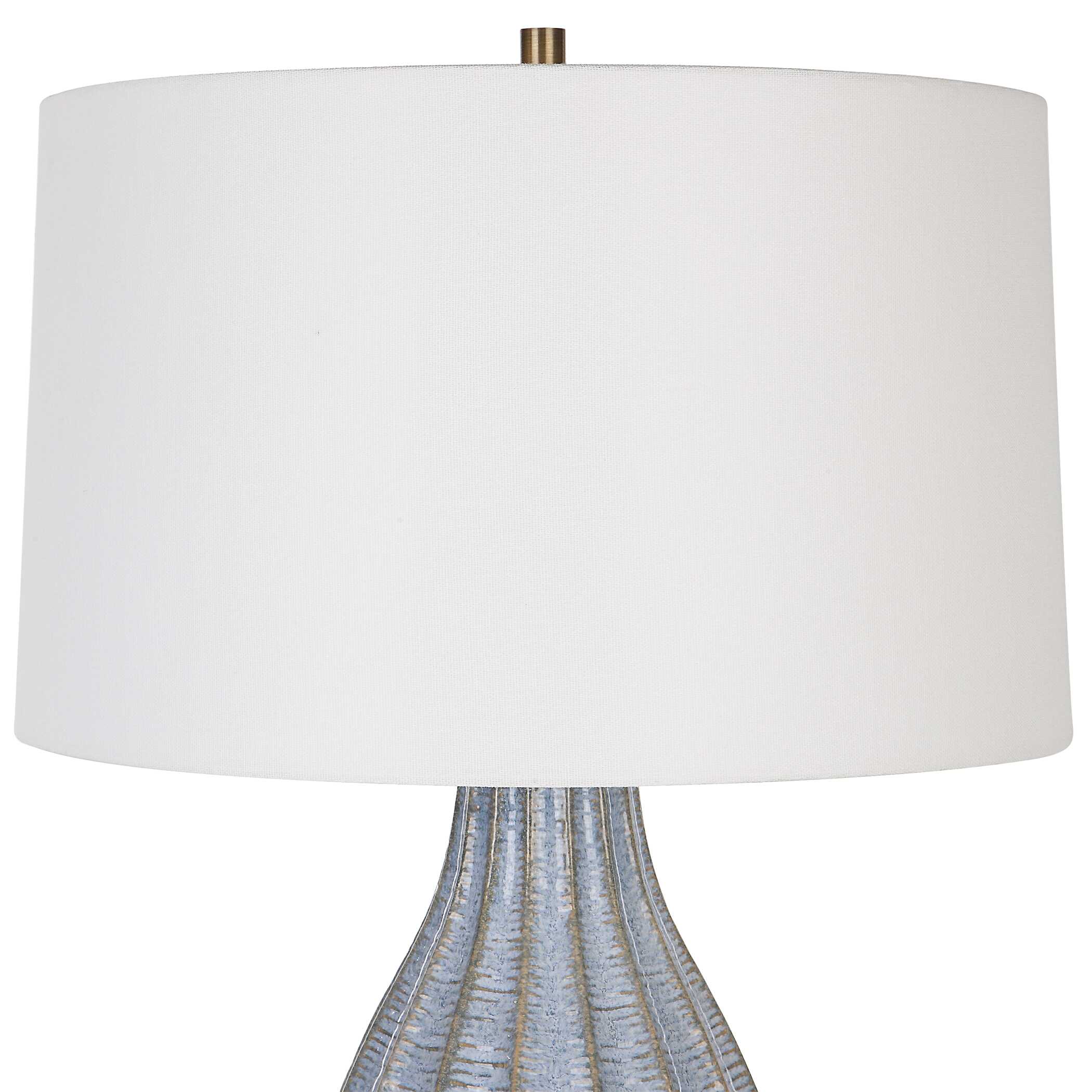 Veston Blue Glaze Table Lamp - Image 5