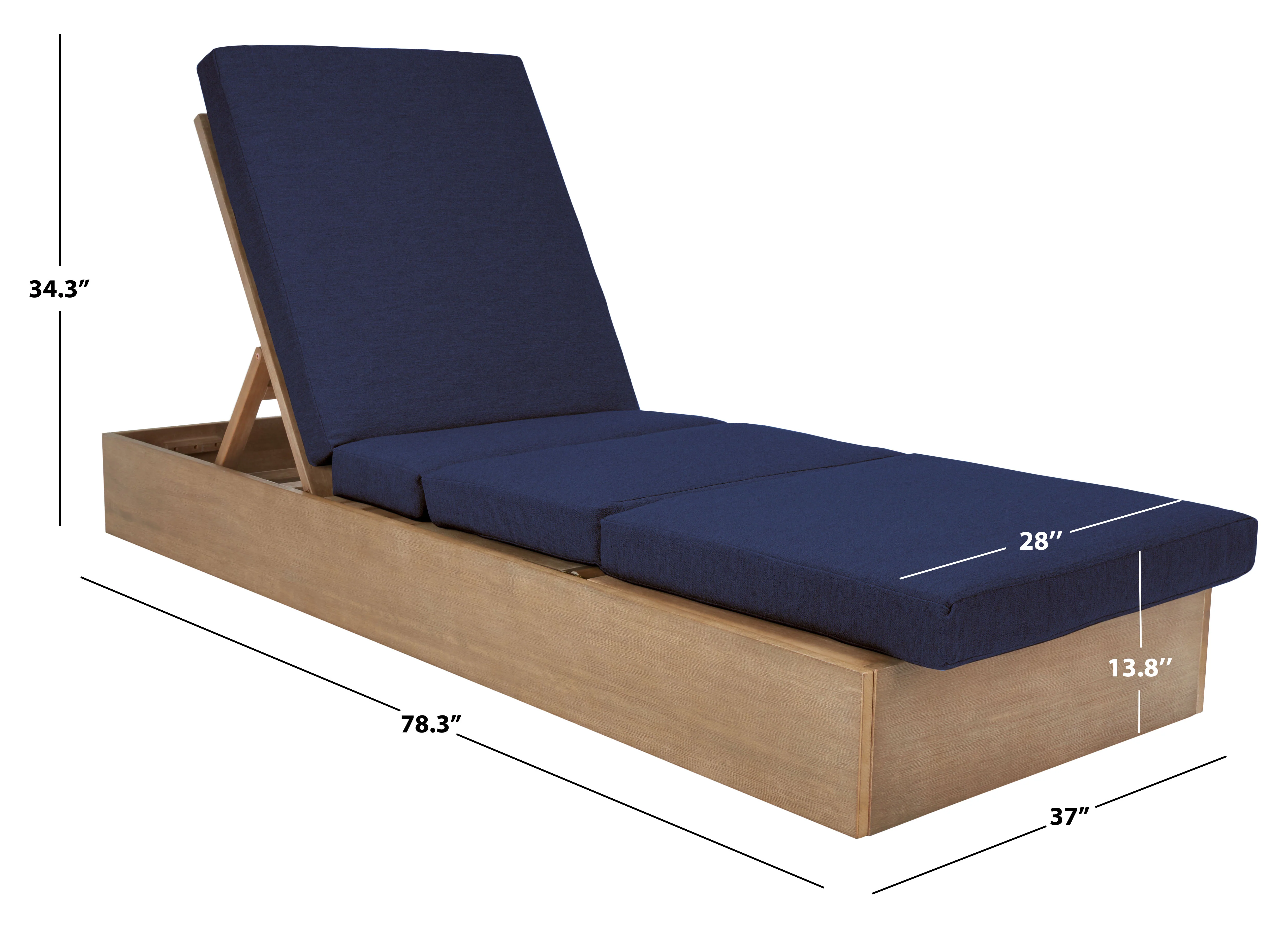 Vincent Wood Chaise Lounge Chair - Image 27